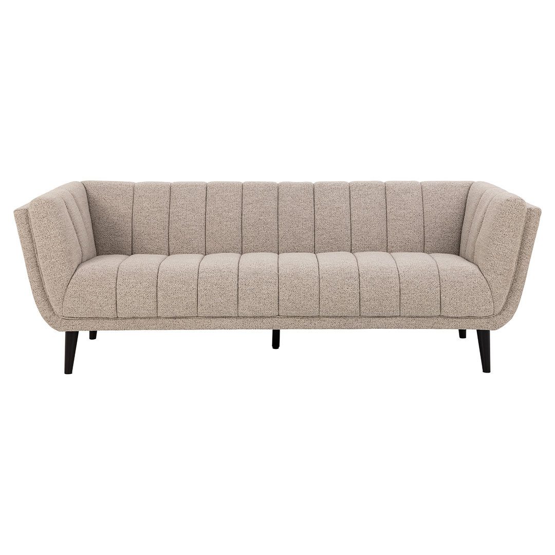 ebuy24 Sofa Tampa Sofa 3-Sitzer Bouclé beige.