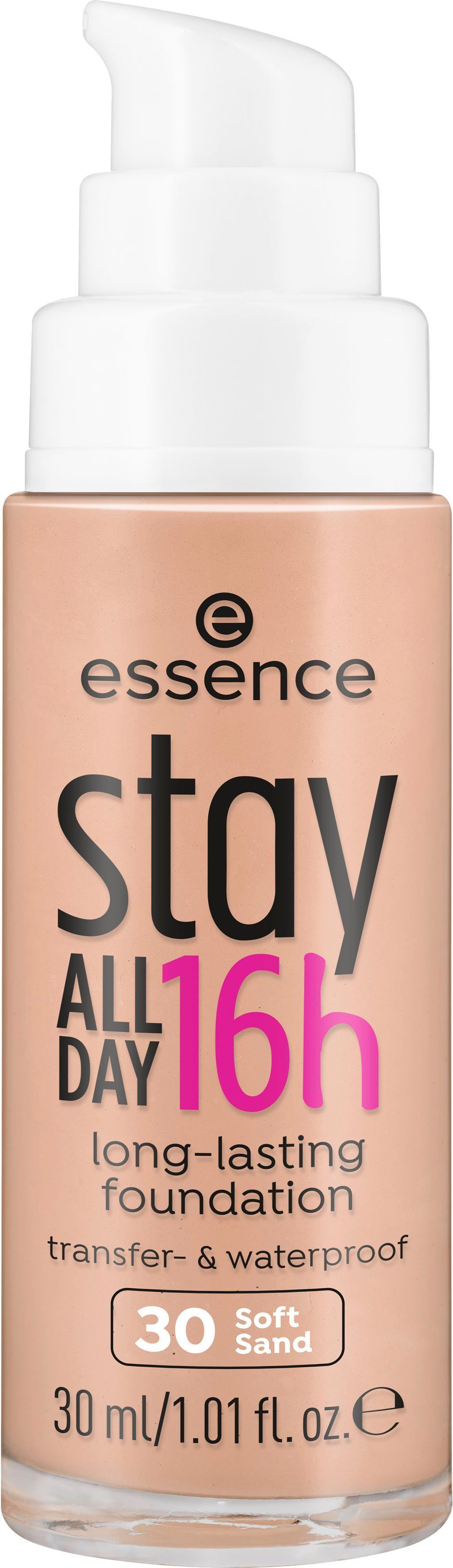 Essence Foundation stay ALL DAY 16h long-lasting, 3-tlg., mit super softer Textur