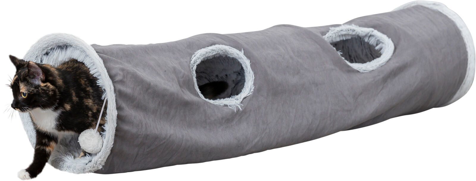 TRIXIE Tiertunnel Spieltunnel Harvey - grau - ø 27 × 116 cm
