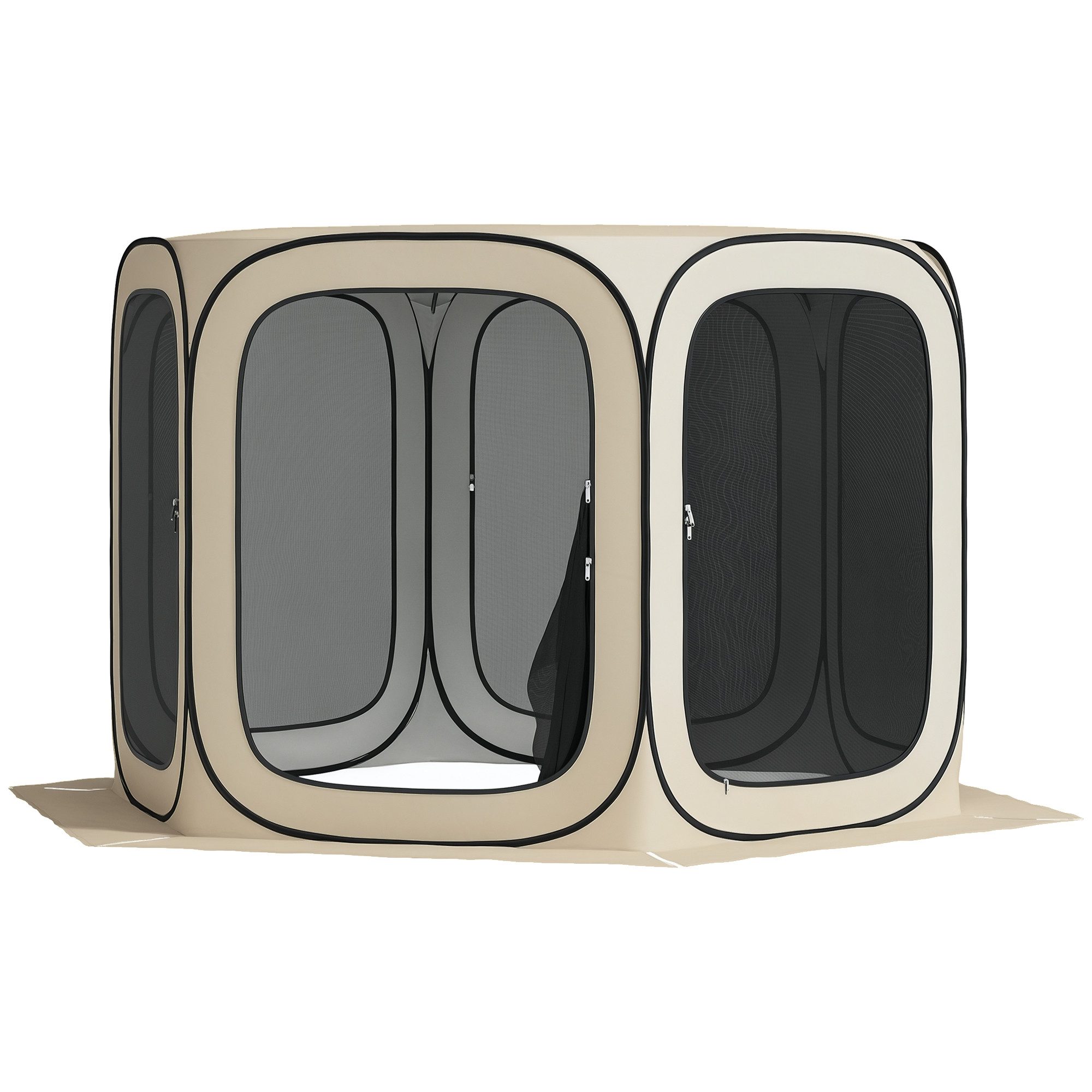 Outsunny Faltzelt sechseckiges Pop-Up-Zelt, Personen: 6 (tragbarer Camping- günstig online kaufen