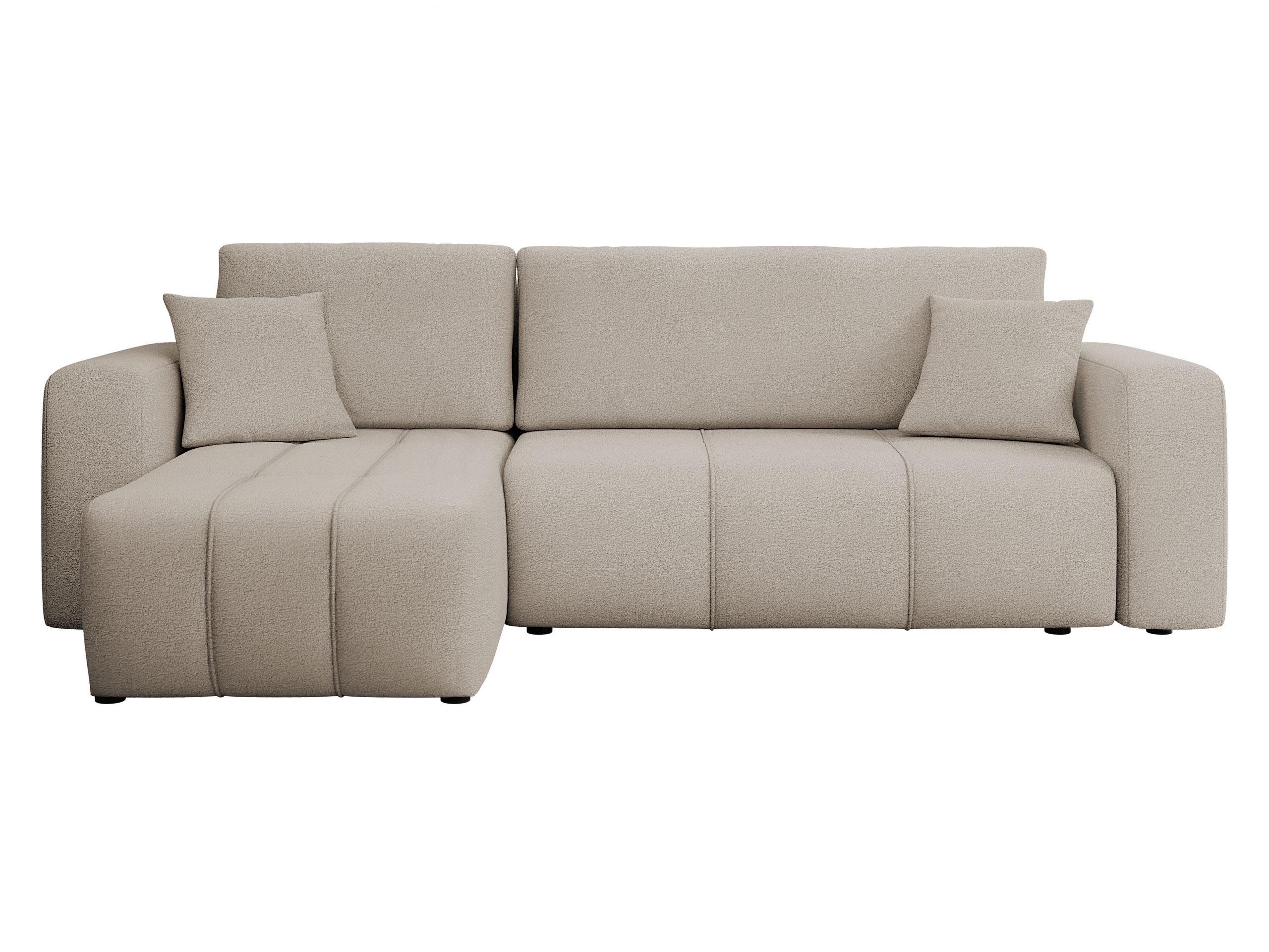 MIRJAN24 Ecksofa Fetrinu, mit Bettkasten und Schlaffunktion, L-Form, Seite Universal