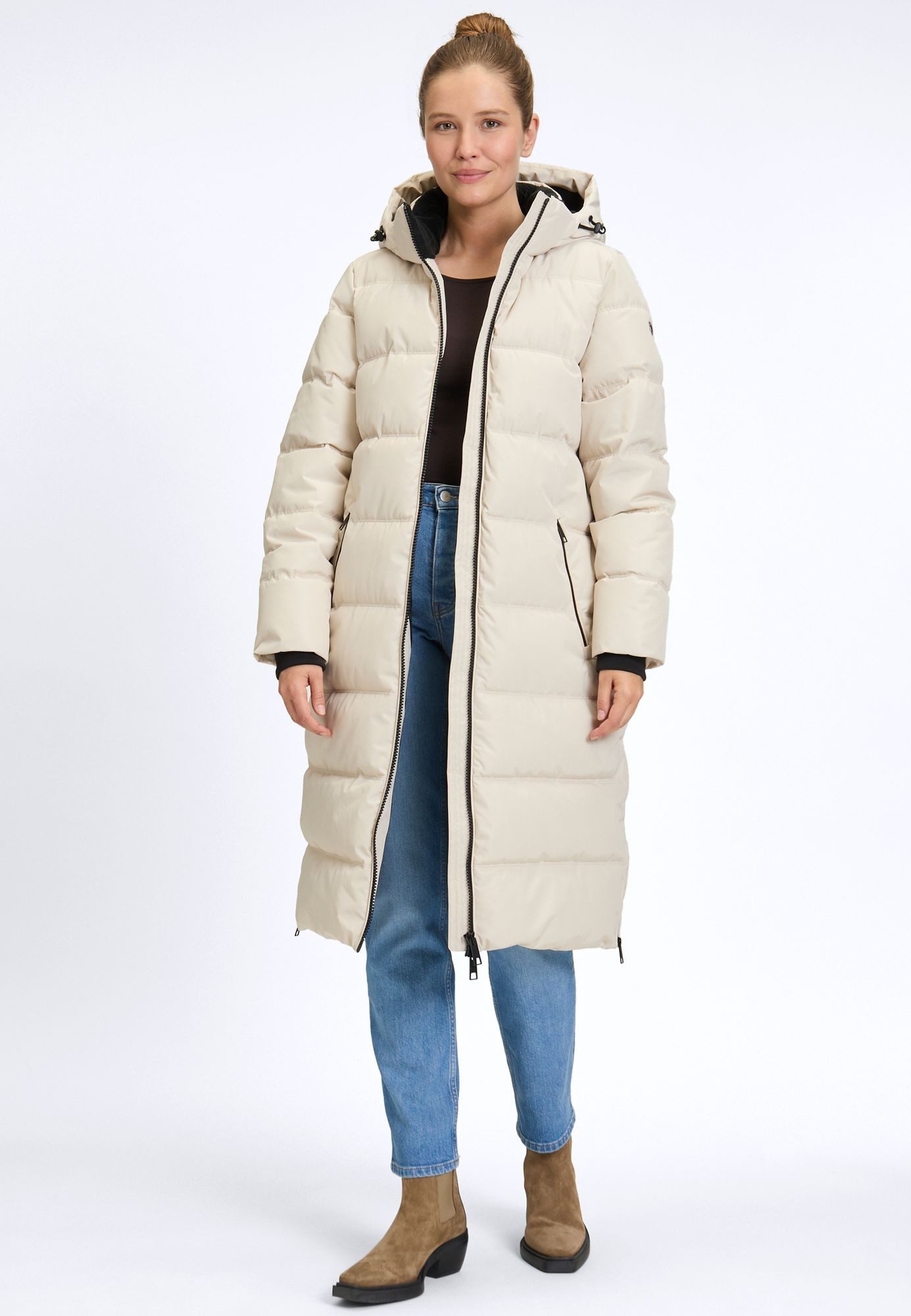 COVERED Steppmantel Julia2 L60412CO Nickifleece-Kapuze abtrennbar, 2-Wege-R günstig online kaufen