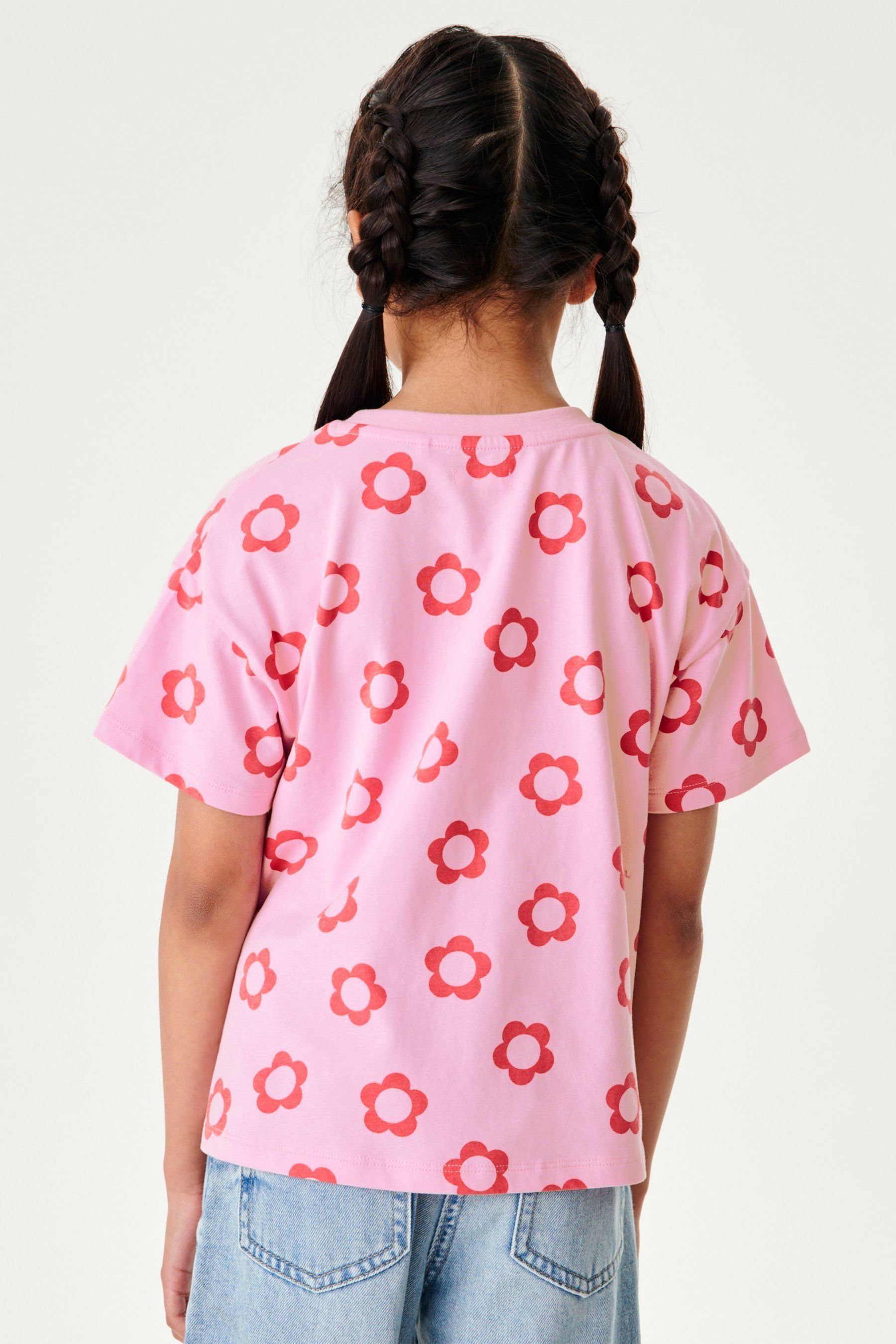 T-Shirt Relaxed-Fit Floral Next im Pink Langarmshirt (1-tlg)