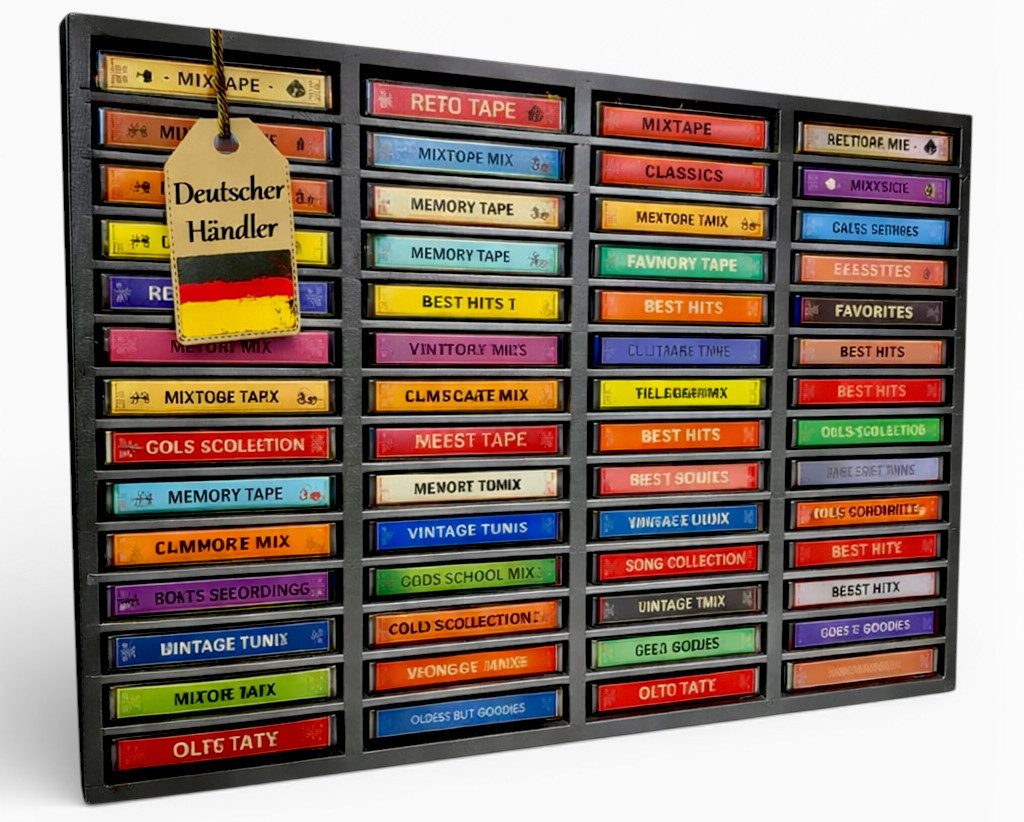 FabaCare CD-Regal MC Regal aus Holz für 60 Kassetten, Kassettenregal günstig online kaufen