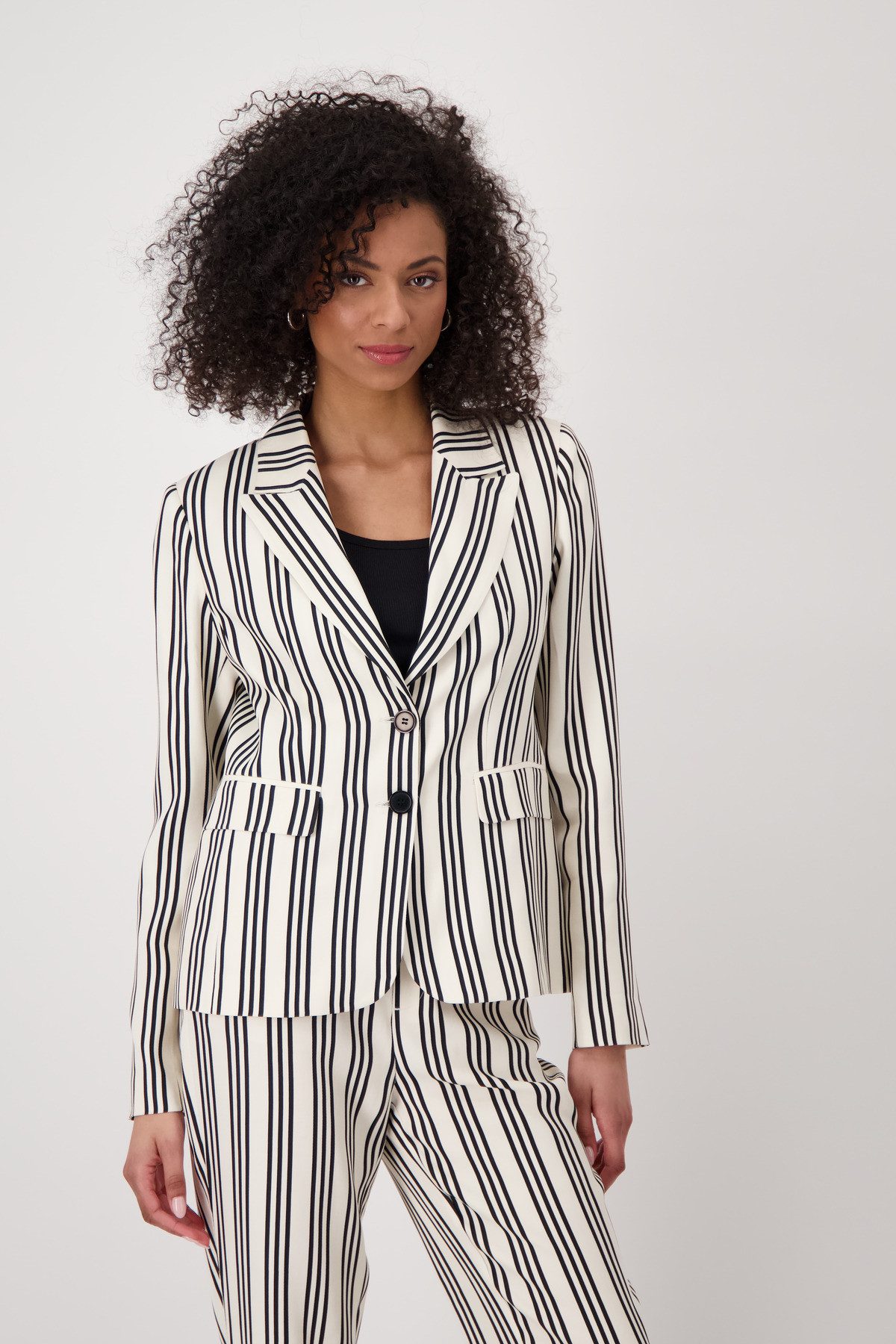 Monari Kurzblazer mit Streifen