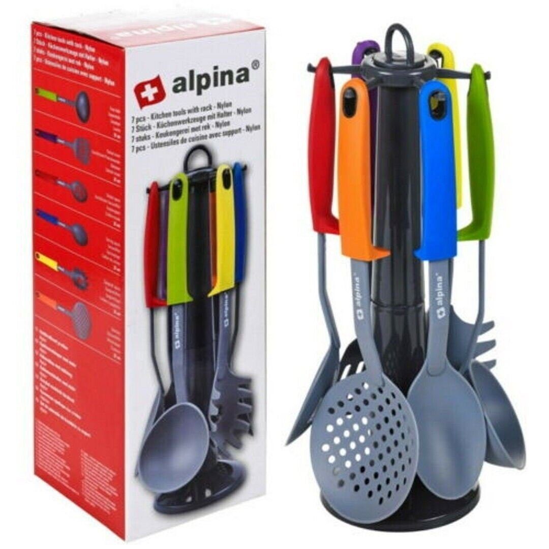 Küchenwerkzeug-Set mit Küchenorganizer-Set *Alpina* 7-teilig Halter,
