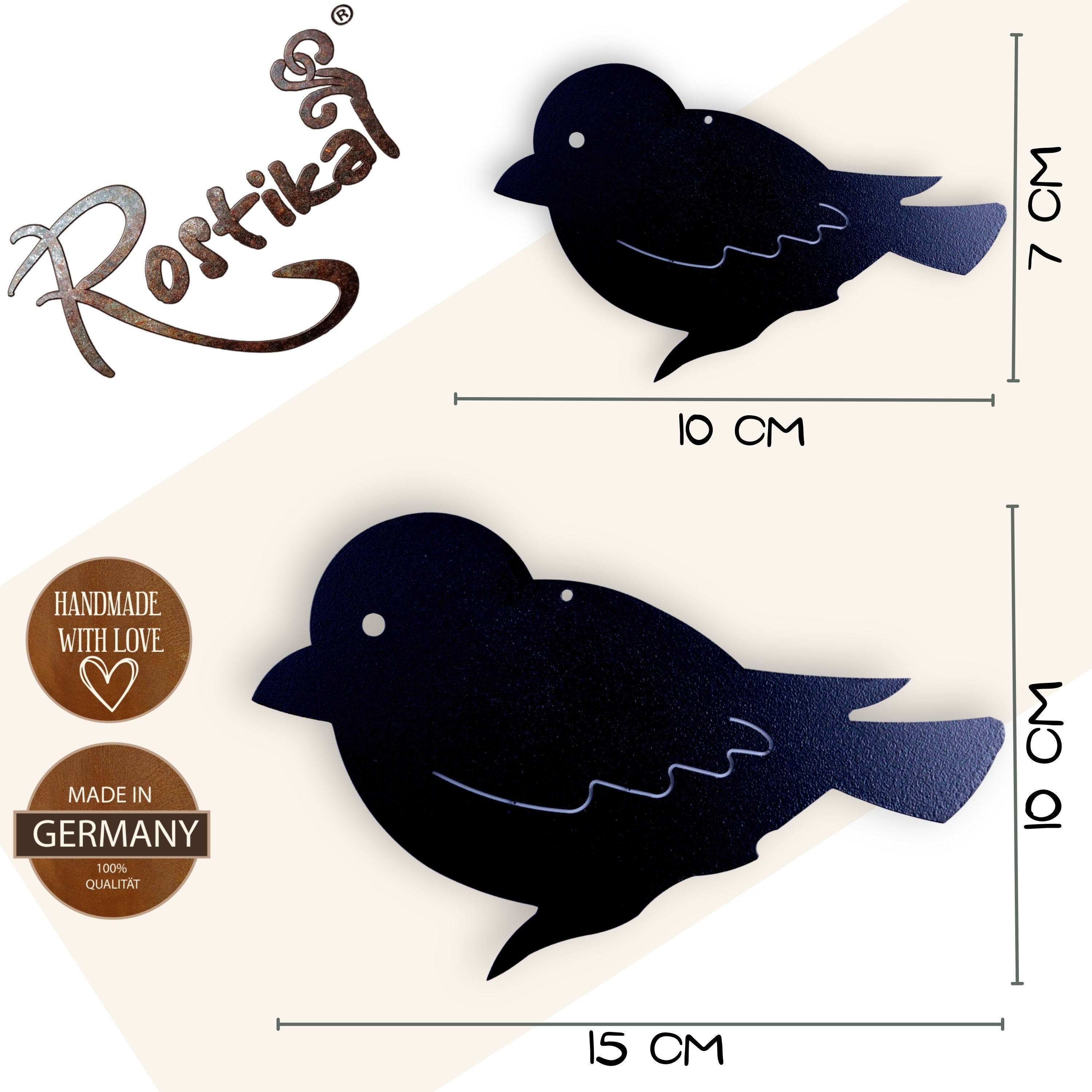 Rostikal Hängedekoration Metall Vogel, echter Rost günstig online kaufen