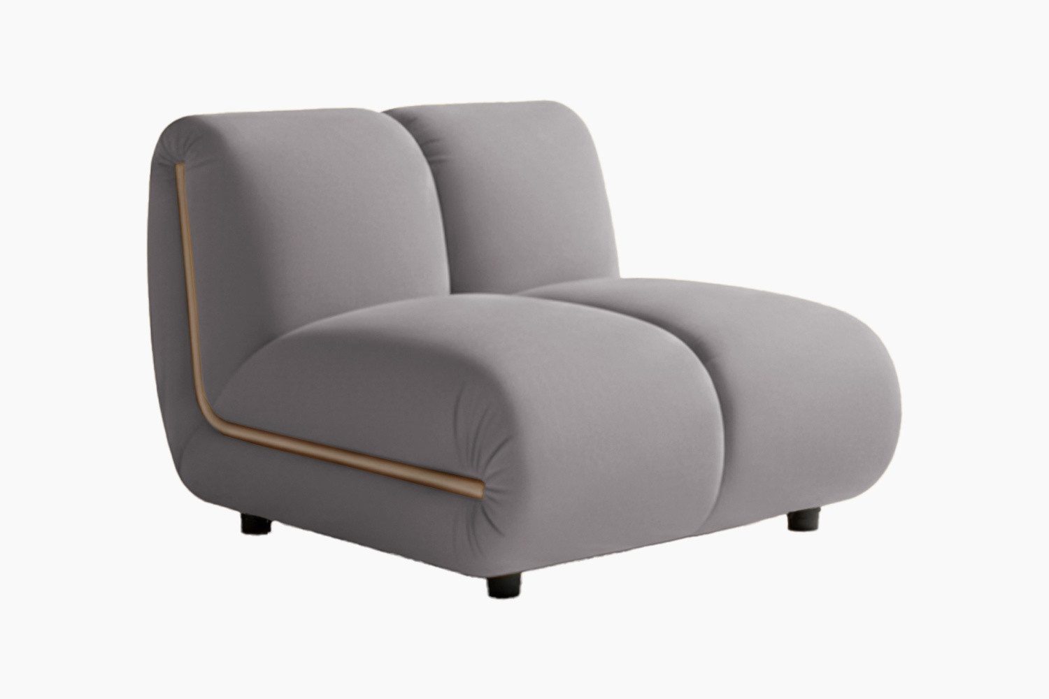 KAWOLA Sessel LAYLA – Sitzelement Samt – Sofa Modul – Designer Sessel, Ideal für modulare Sofas, bequemer Velvet-Bezug & hoher Sitzkomfort