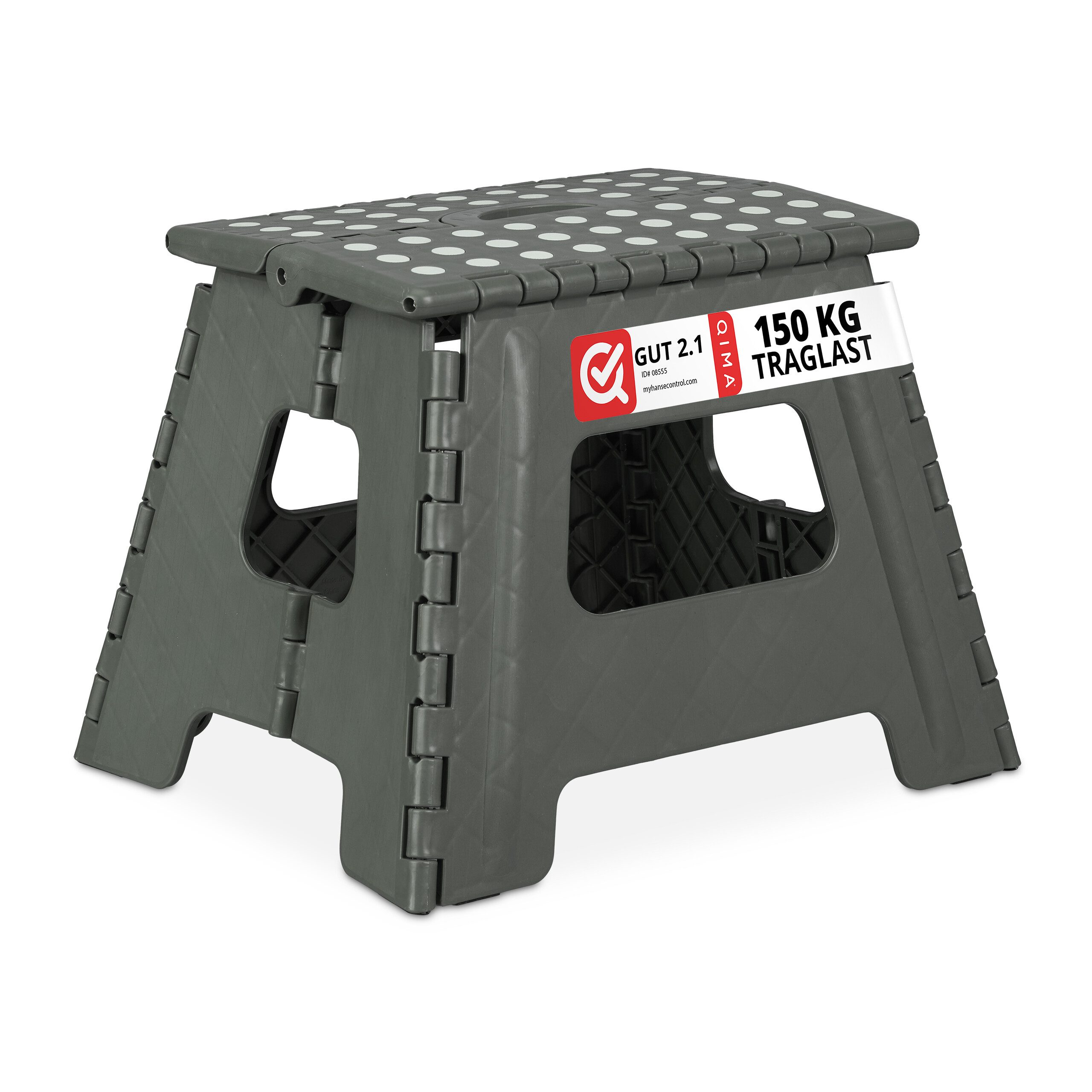relaxdays Sitzhocker Klapphocker faltbar L, hellgrau günstig online kaufen