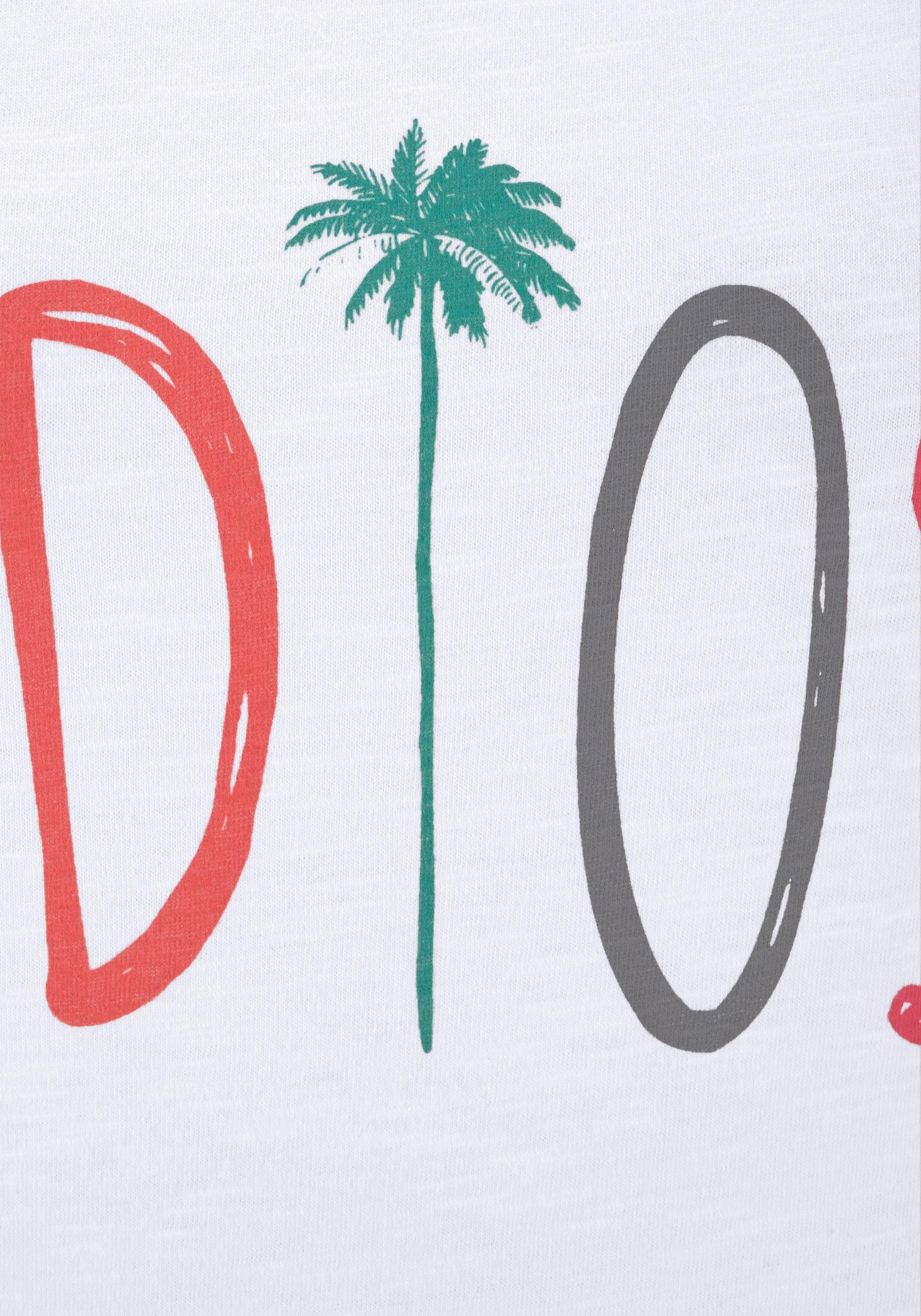 Beachtime T-Shirt mit Frontdruck "Adios" aus weicher Baumwoll-Qualität