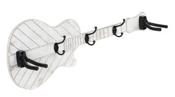 joycraft Wandgarderobe GG-277 Garderobe in Gitarrenform - Shabby-Look Holz-Garderobenpaneel, - Ideal für Gitarre, Ukulele, Kleidung, Hüte, Taschen, Schlüssel usw.