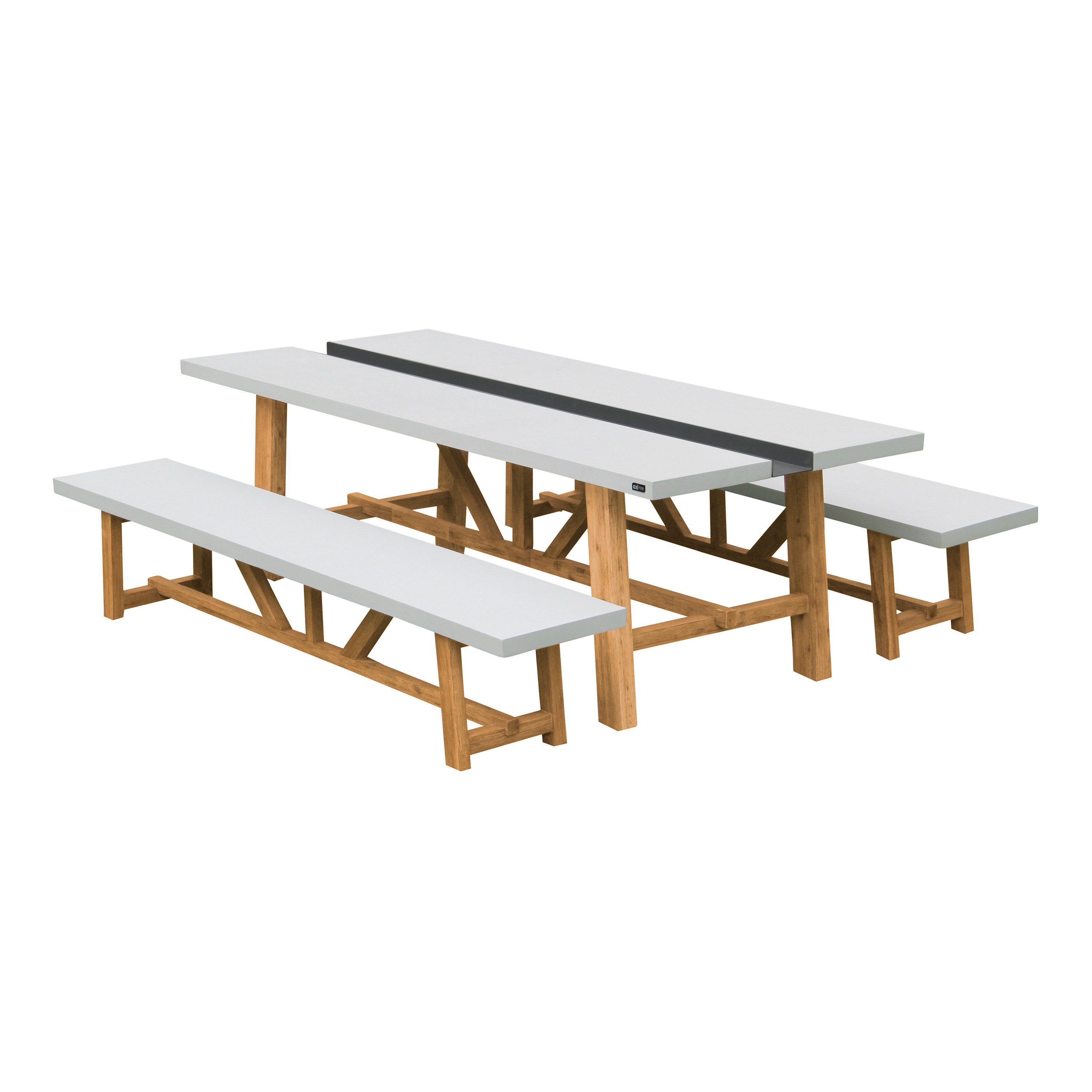 AXI Gartenlounge-Set Aaron, (1 x Picknicktisch 2 x Bänke)