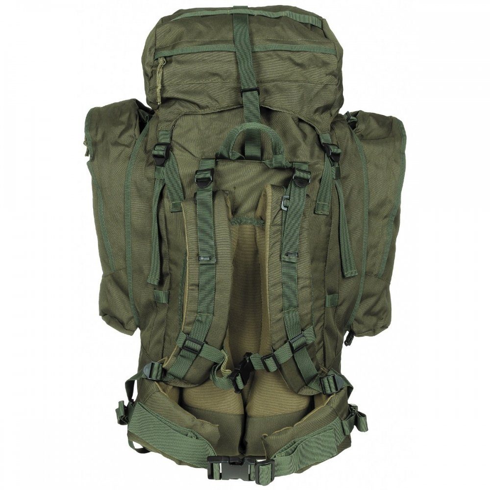 2 Alpin Seitentaschen Rucksack, Trekkingrucksack abnehmbare oliv, MFH 110,