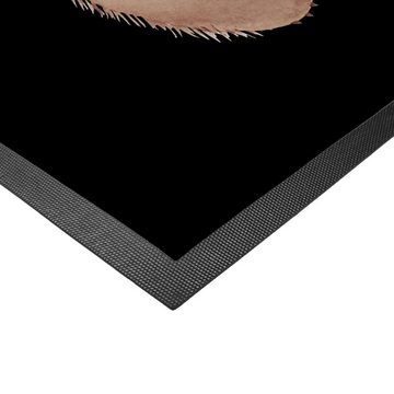 Fußmatte 60 x 90 cm Wombat - Schwarz - Geschenk, süße Tiermotive, Spruch, Fußa, Mr. & Mrs. Panda, Höhe: 0 mm