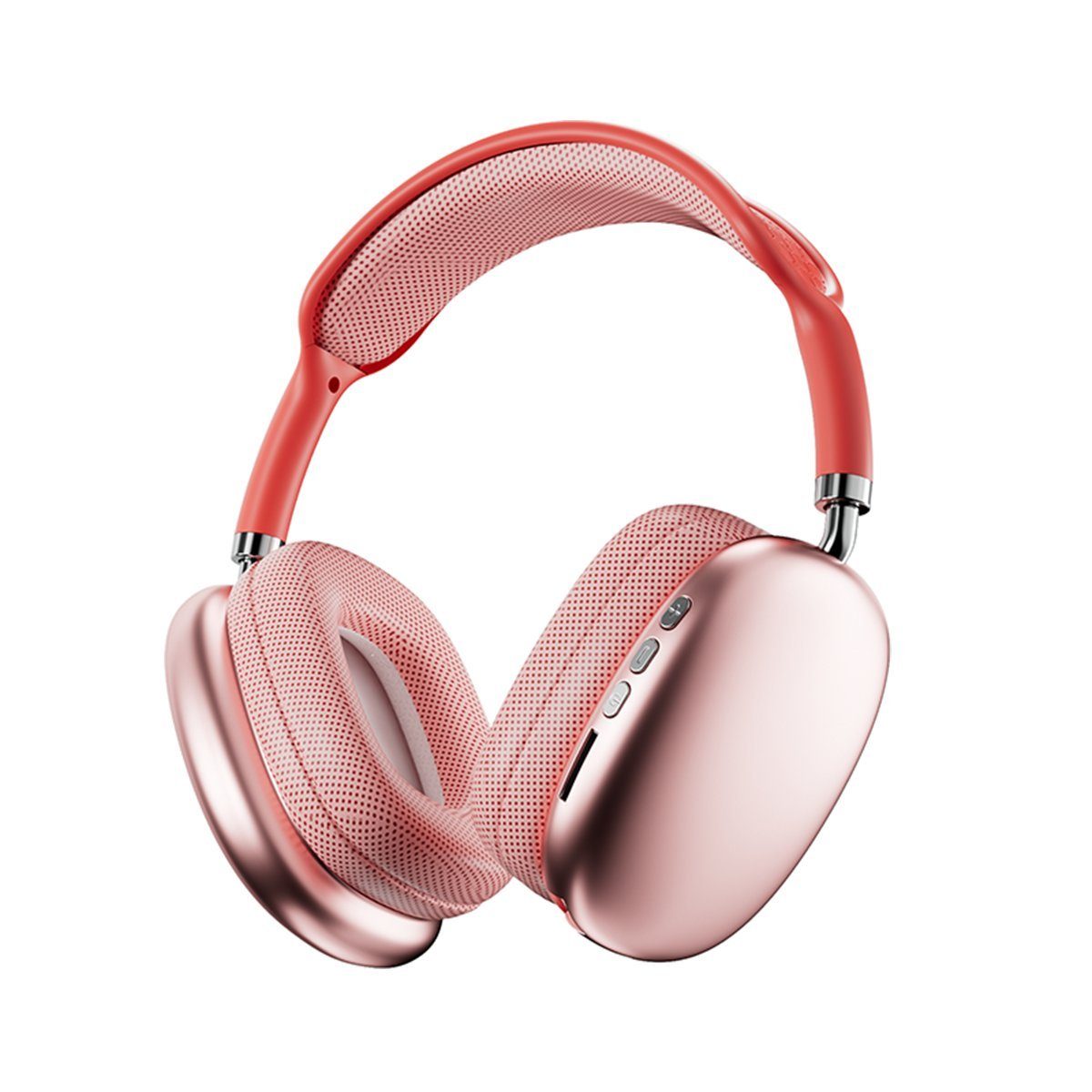 Diida Kabelloses Bluetooth-Headset, Headset für Musik, Gaming-Headset Funk-Kopfhörer (Geräuschunterdrückung, Stereo-Kopfhörer, Sport-Kopfhörer) Rot