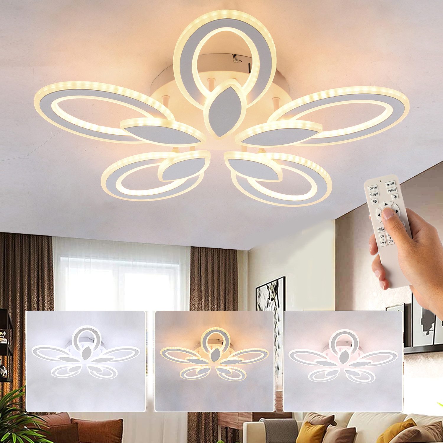 oyajia Deckenleuchte Moderne LED Deckenleuchte, 30/80W günstig online kaufen