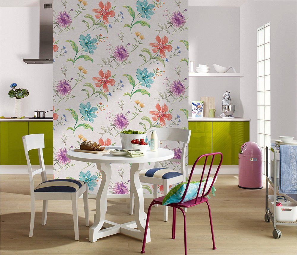 Marburg Vliestapete, botanisch, Blumen, moderne Tapete für Wohnzimmer Schlafzimmer Küche