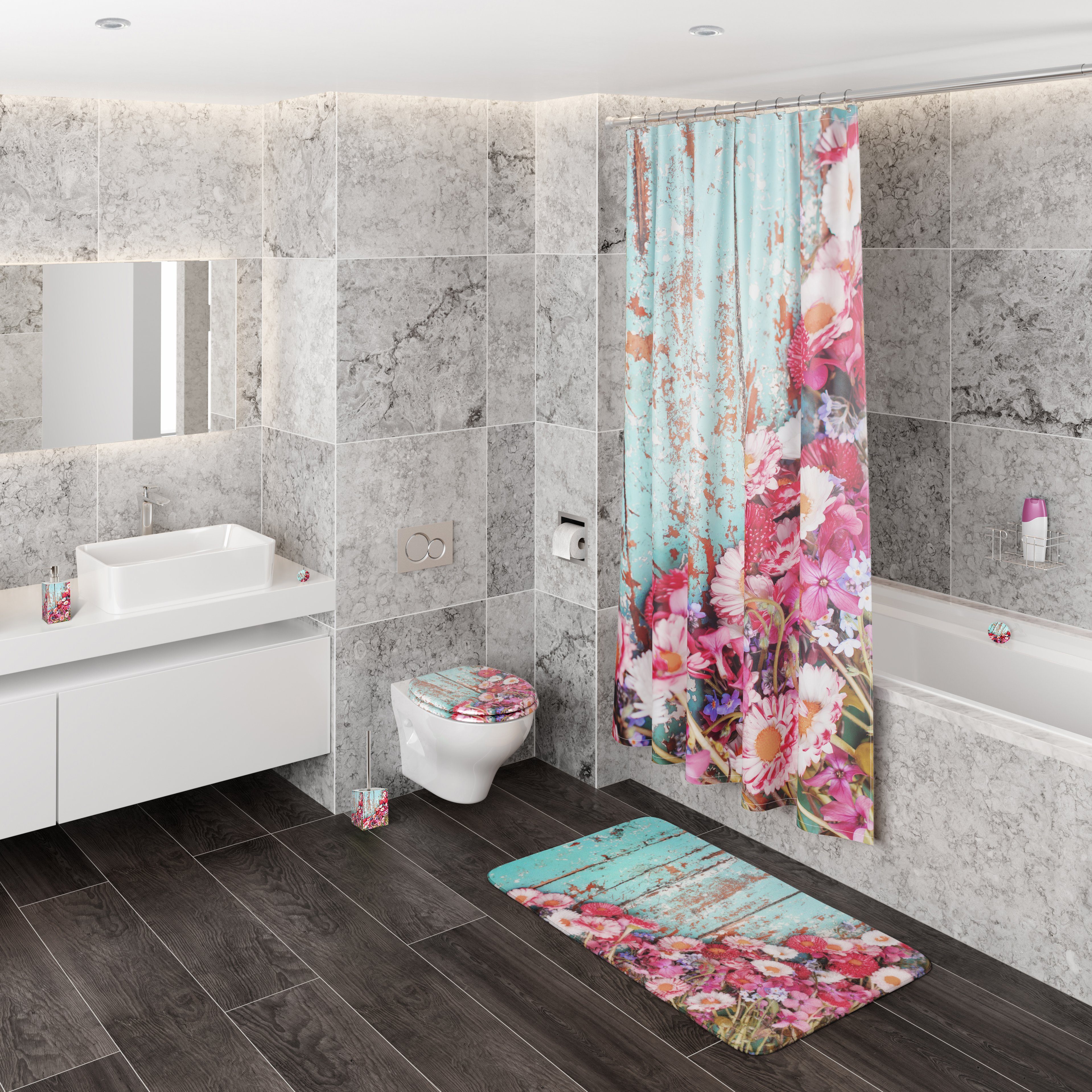 & Sanilo mit modern Bürstenkopf Spring, WC-Bürste WC-Reinigungsbürste stylish, auswechselbarem