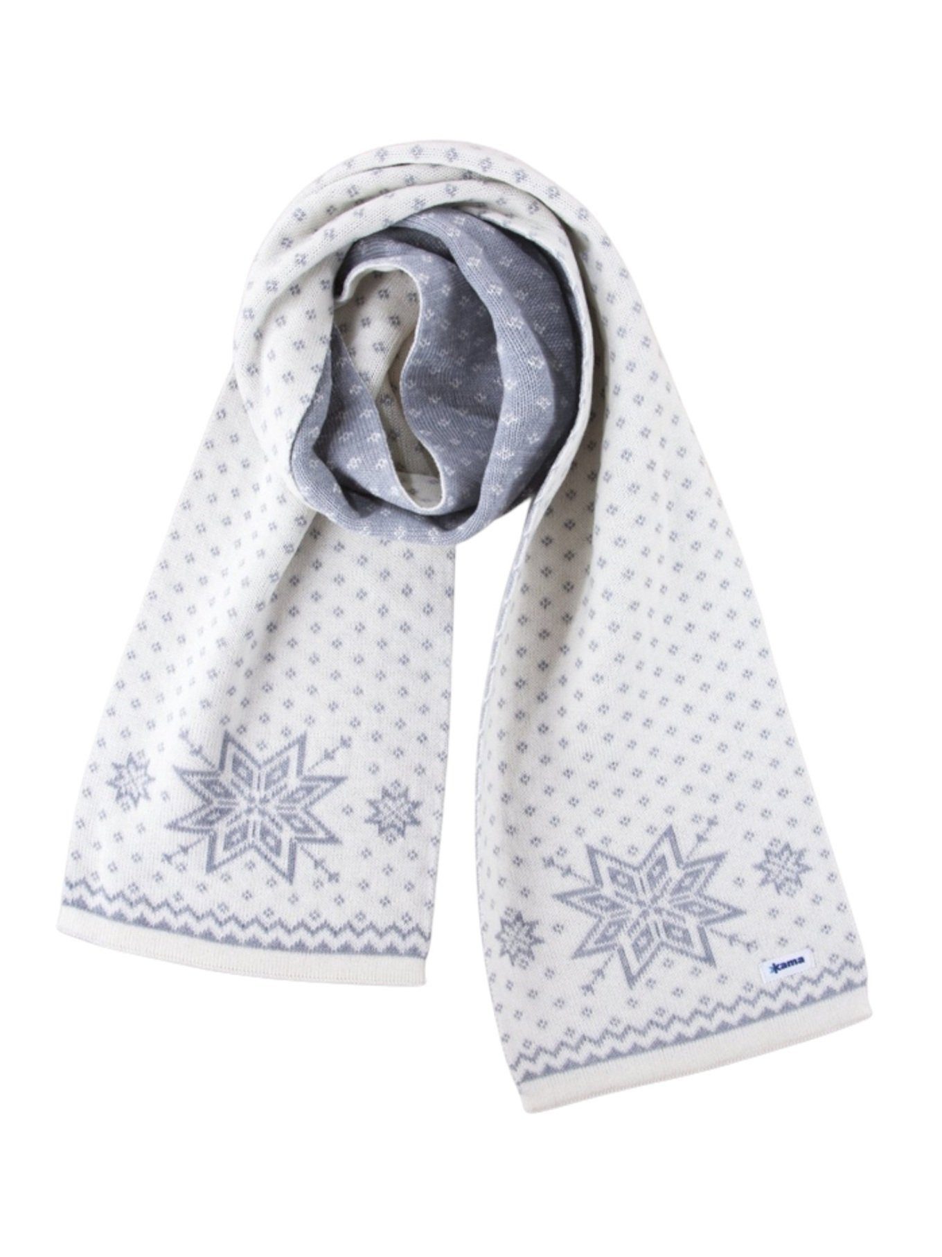 kama Schal (Merinowolle) S23 - weiss 160cm x 25cm - 1 Stück