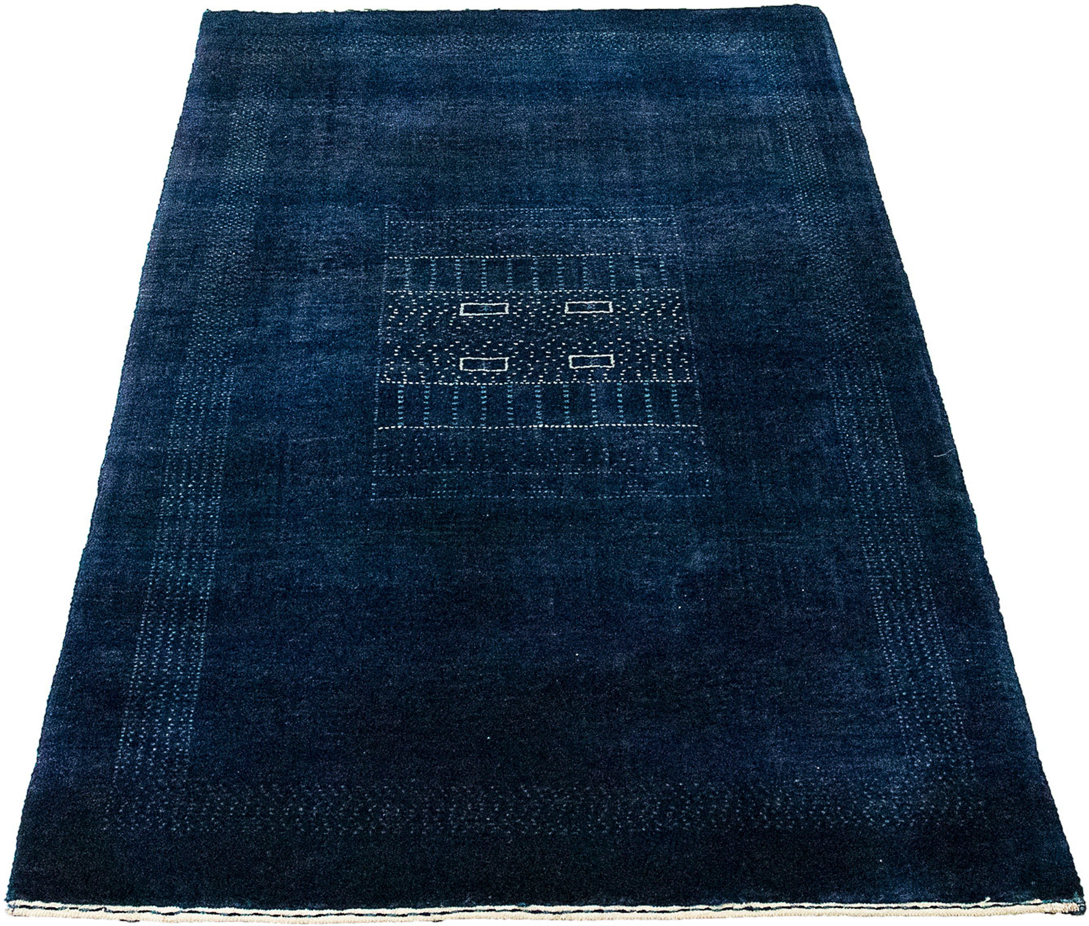 Orientteppich Ziegler - 132 x 75 cm - dunkelblau, morgenland, rechteckig, Höhe: 6 mm, Wohnzimmer, Handgeknüpft, Einzelstück mit Zertifikat