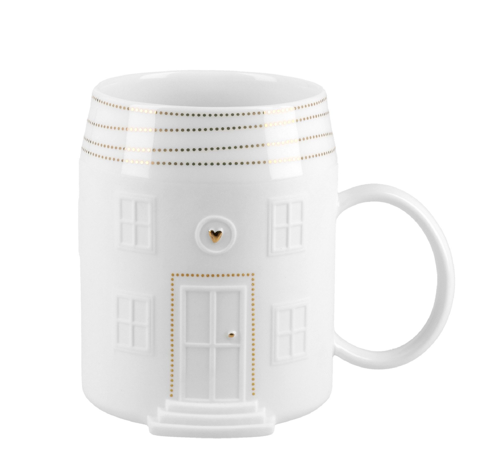 Räder Tasse räder Haustasse Tasse Herz Porzellan weiß, Porzellan