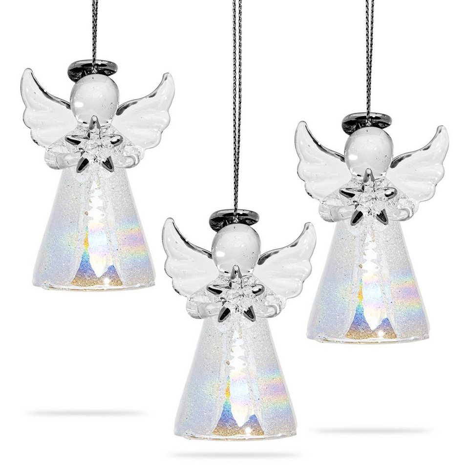 SIKORA Christbaumschmuck »BS450 Engel mit Stern Glas Figur