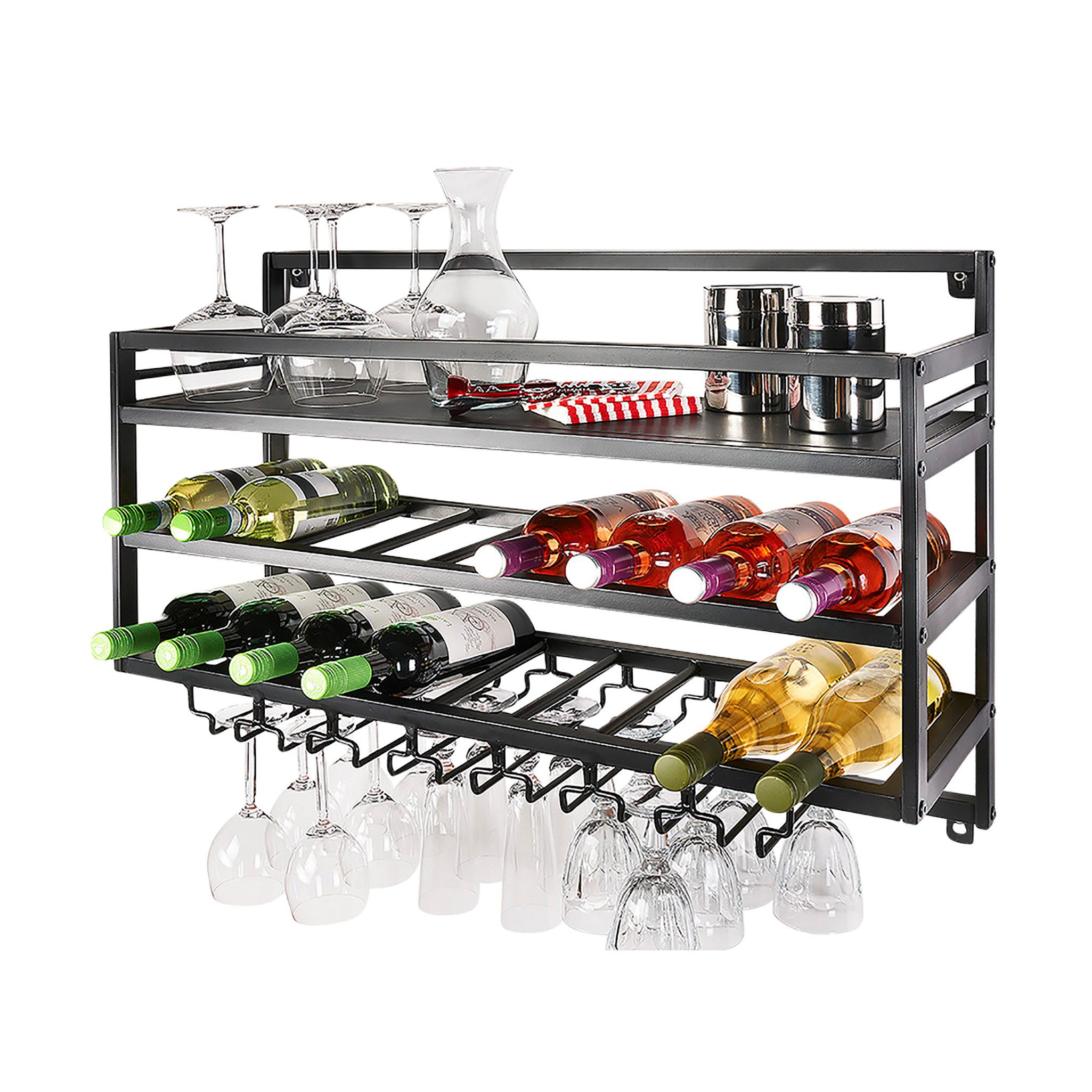 Kobolo Regal Wandregal MALBEC aus Metall in schwarz günstig online kaufen