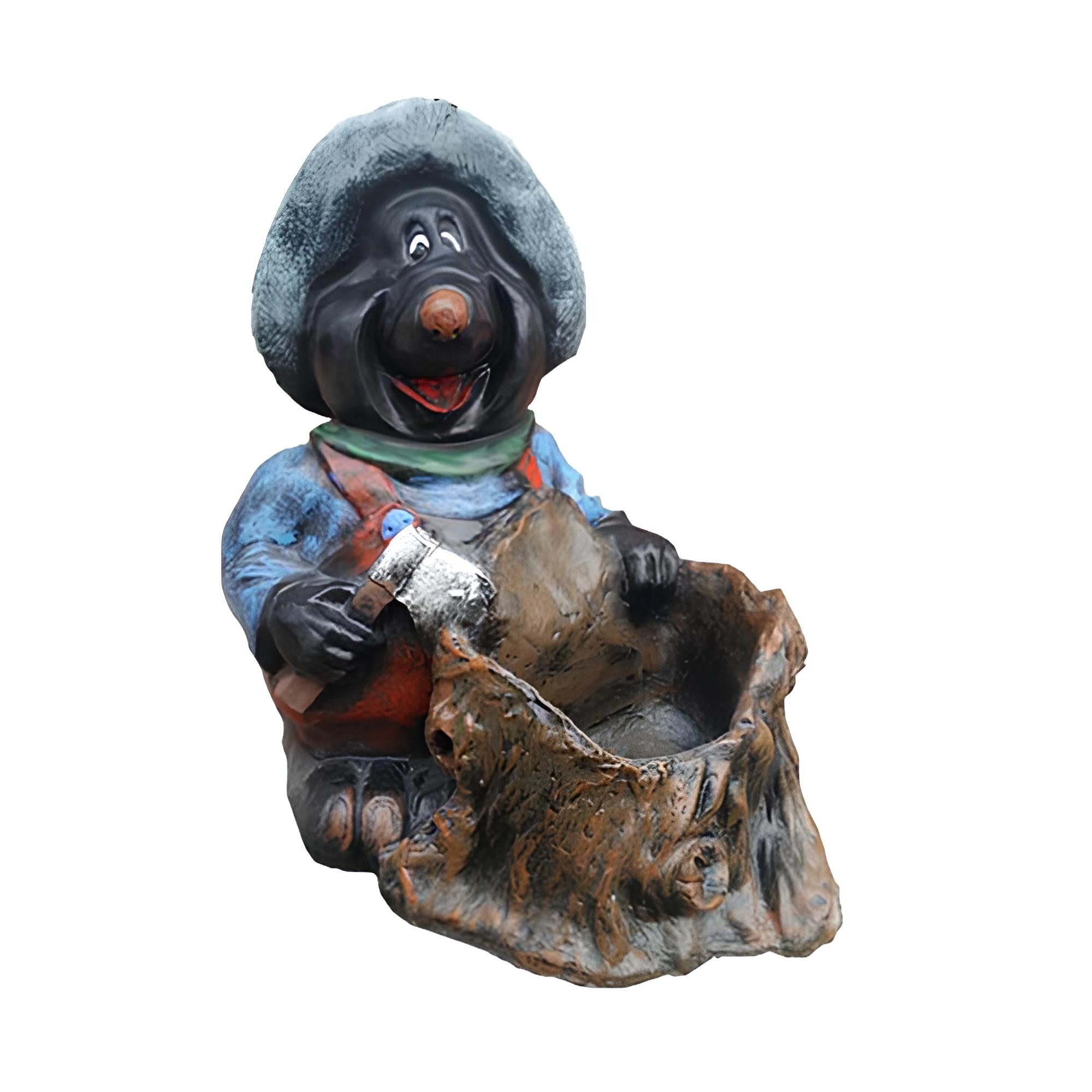 JVmoebel Skulptur Niedliche Maulwurf Figur aus Kunststoff für Garten und Zuhause (Skulptur N32-44cm), Made in Europa