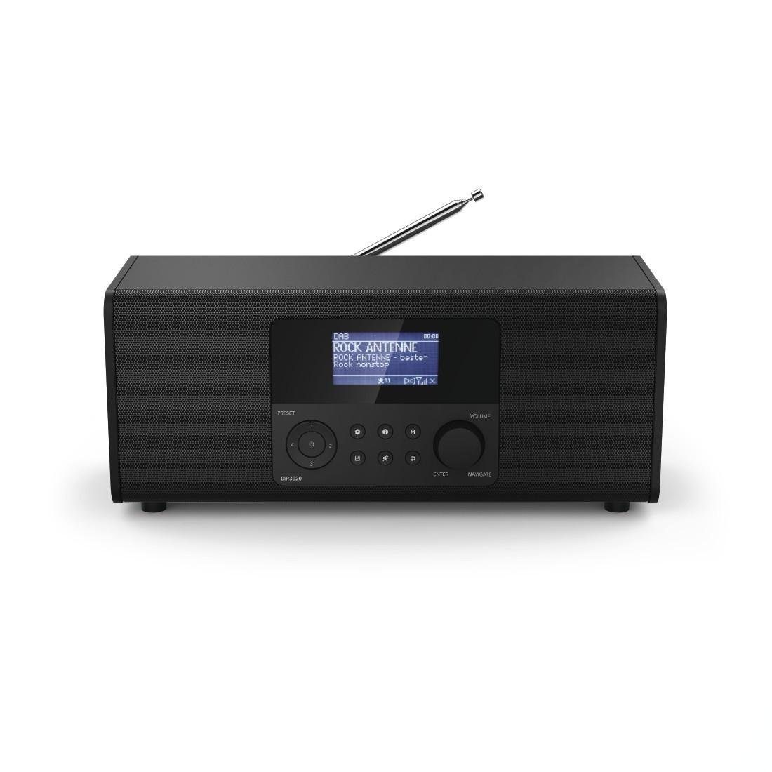 Hama DIR3020 Digitalradio (DAB) (Digitalradio (DAB), DAB, Internetradio, FM, 6,00 W, Rauschfreier Hörgenuss im umfangreichen DAB+-Senderangebot)