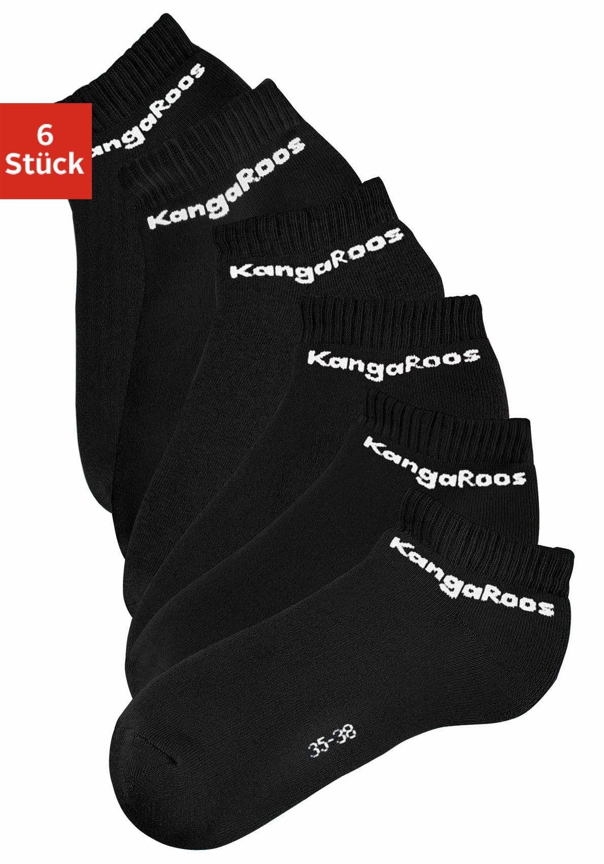 KangaROOS Sneakersocken (Packung, 6-Paar) mit Frottee innen