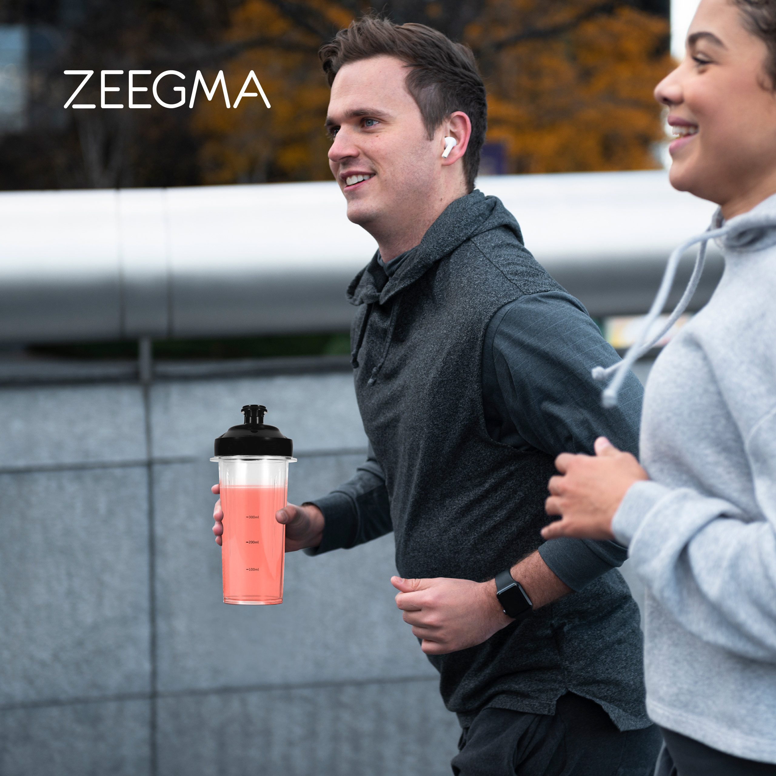 Zeegma Standmixer VITAMINE BASE, 300 W, Kompakt/Einfache Reinigung/2 Flaschen/Crushed Ice