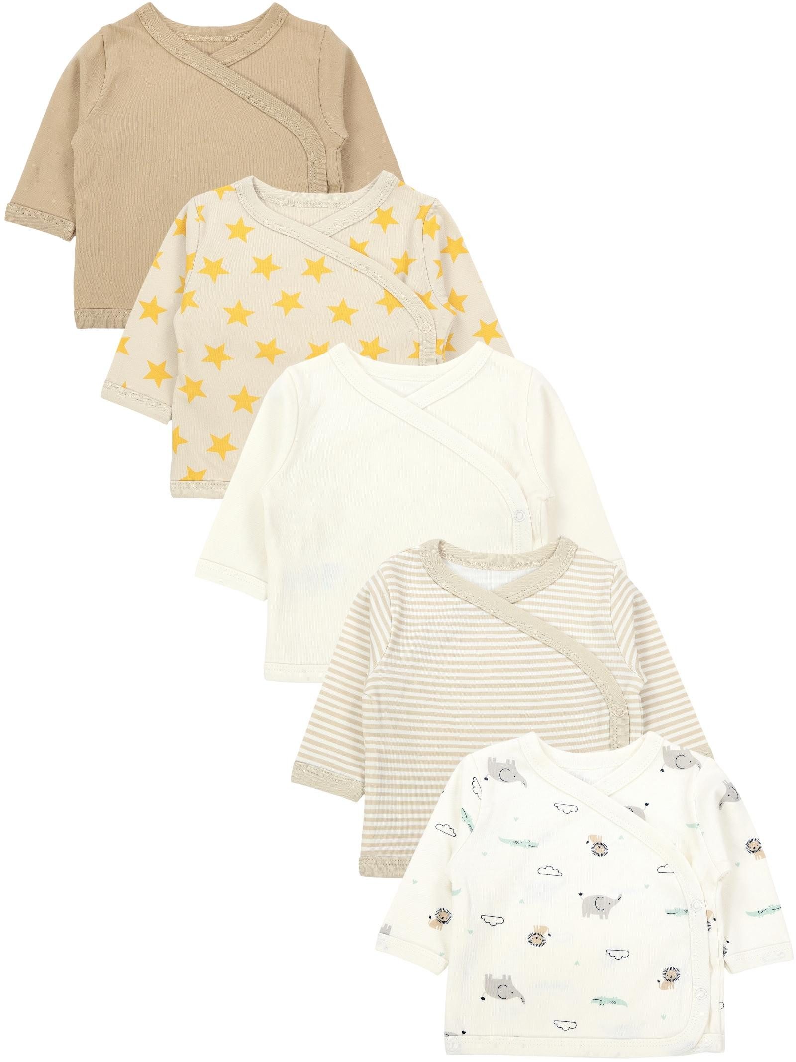 TupTam Wickelshirt TupTam Baby Jungen Langarm Wickelshirt Baumwolle 5er Set