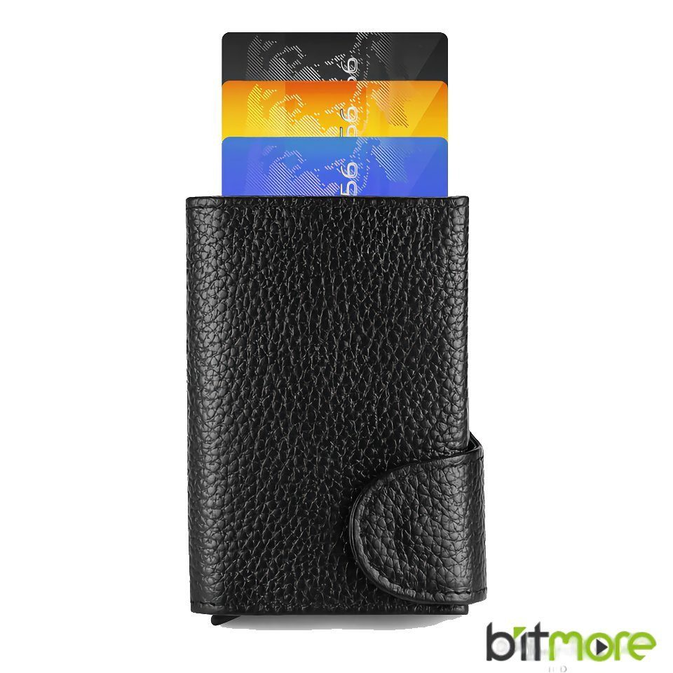 % aus (Radio echtem Brieftasche RFID-Diebstahl RFID-geschützt Bitmore Secure™ Leder, 100 Identification) ® italienischem Frequency