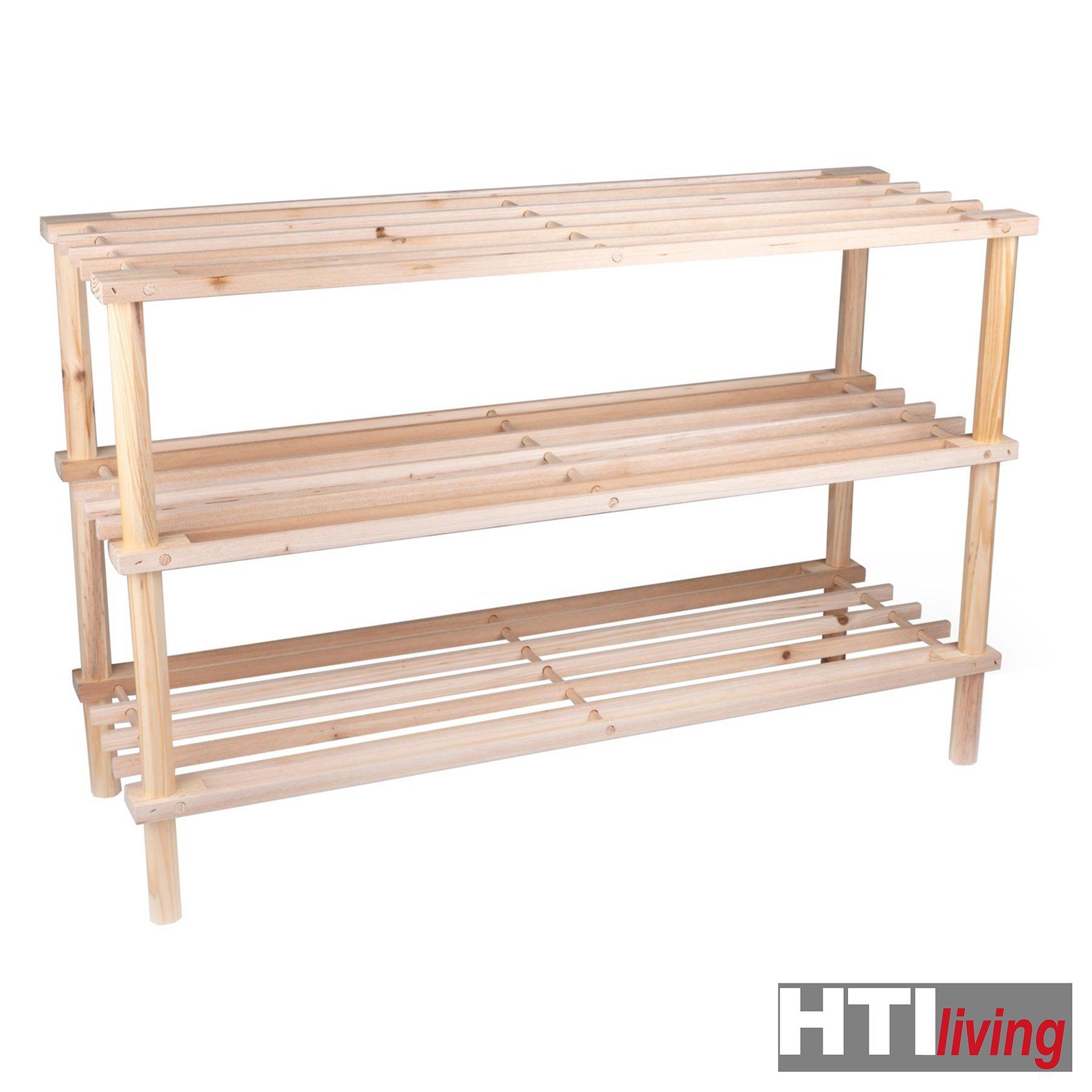 HTI-Living Schuhregal Schuhregal Kiefernholz 3 Ebenen, günstig online kaufen