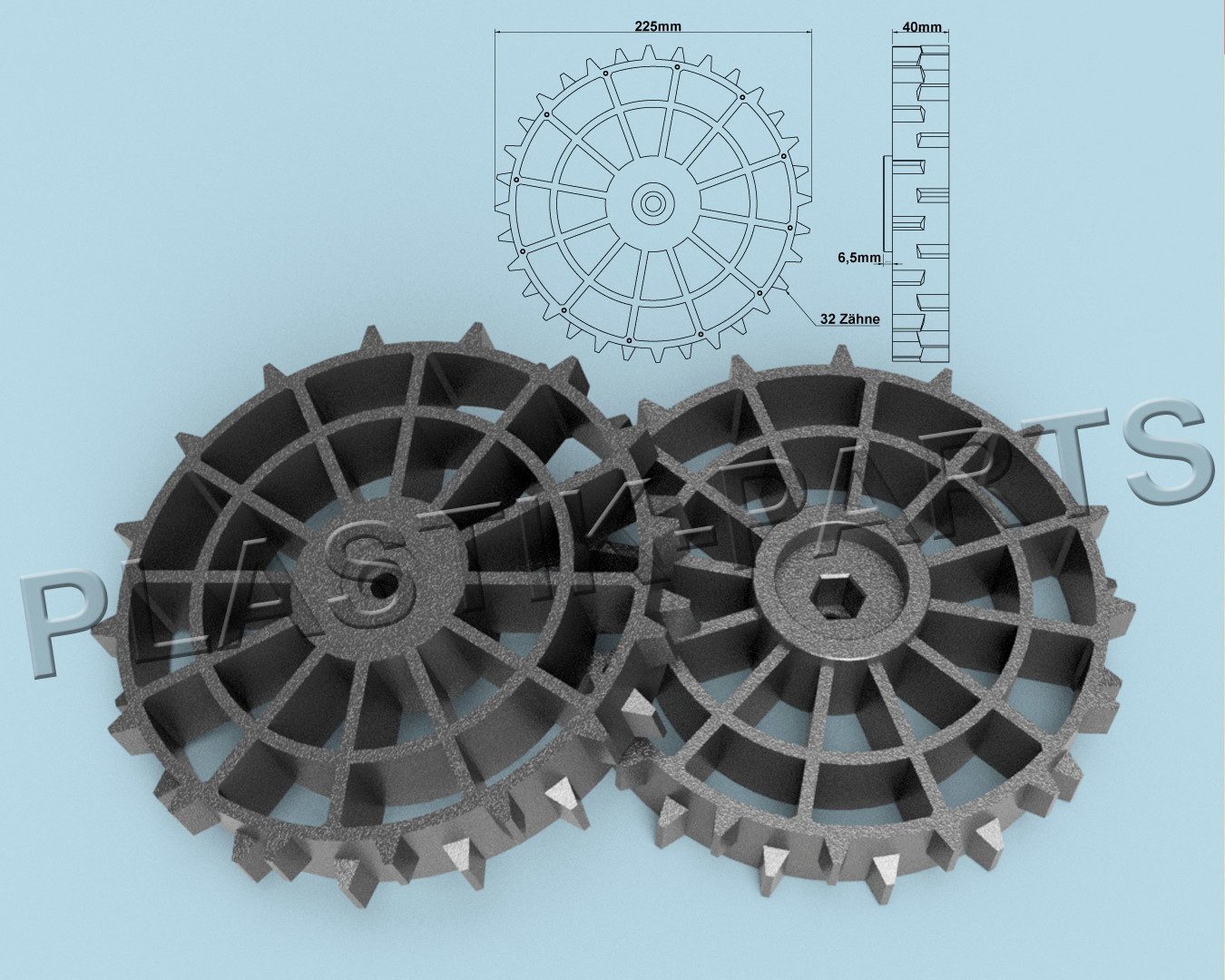 Mähroboter-Rad Antriebsräder 2er Set Offroad Profil WIPER Premium C6 C8 C12 C20S C80
