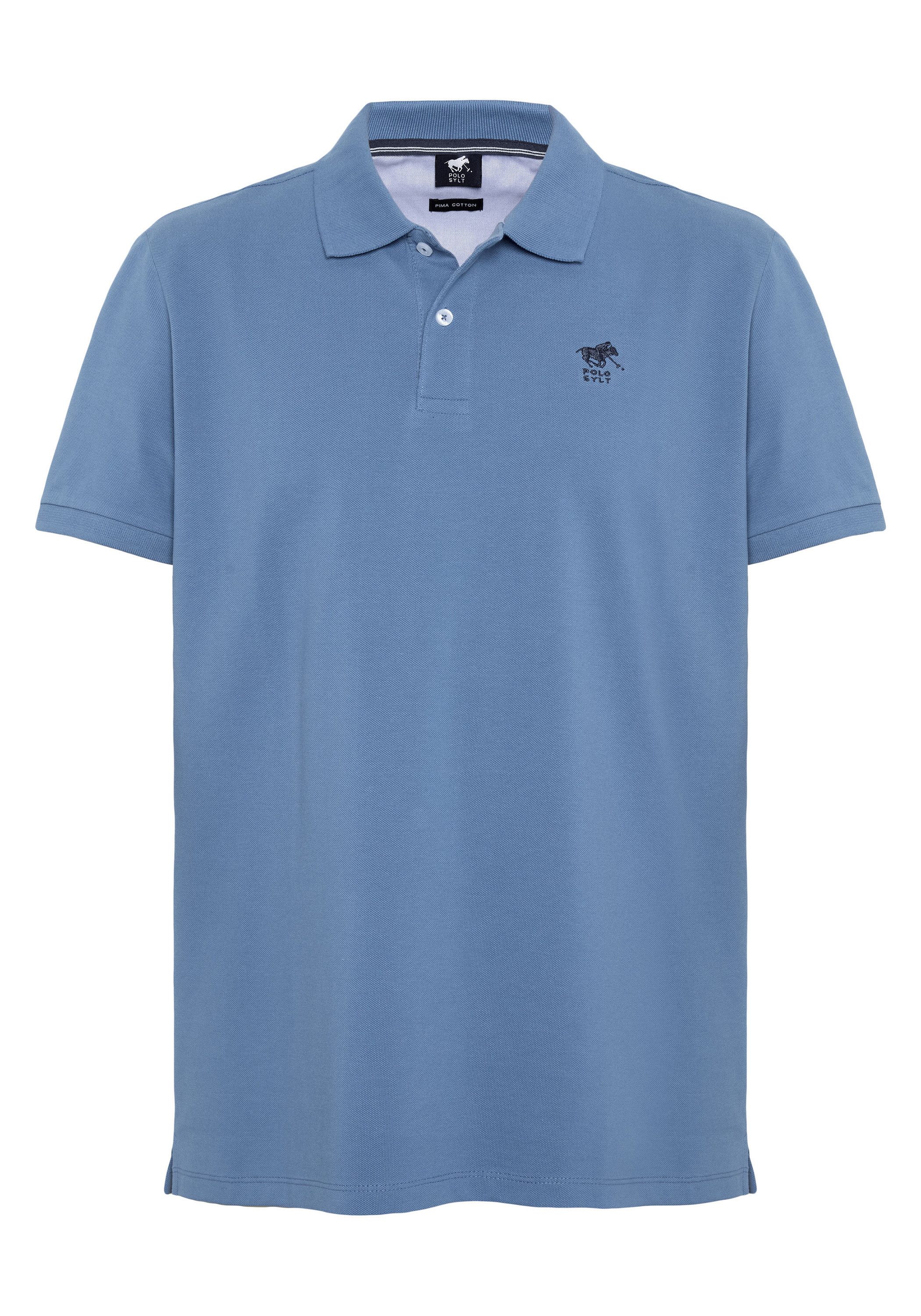 Poloshirt im puristischen Design mit Label-Stitching