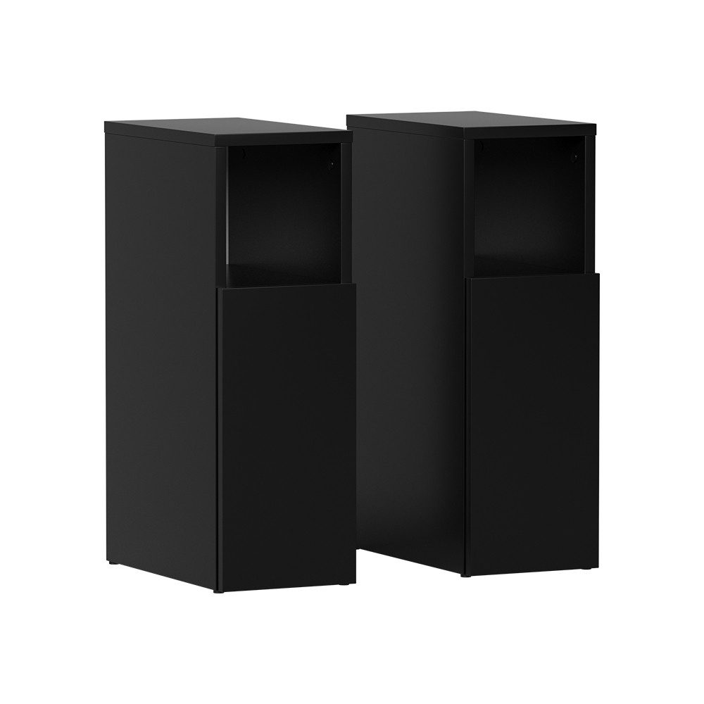 Vicco Nachtschrank Enton, Schwarz, 2er set günstig online kaufen