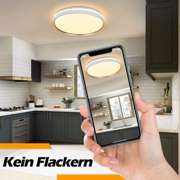 ZMH Deckenleuchte LED Deckenleuchte Dimmbar Wohnzimmer mit Fernbedienung