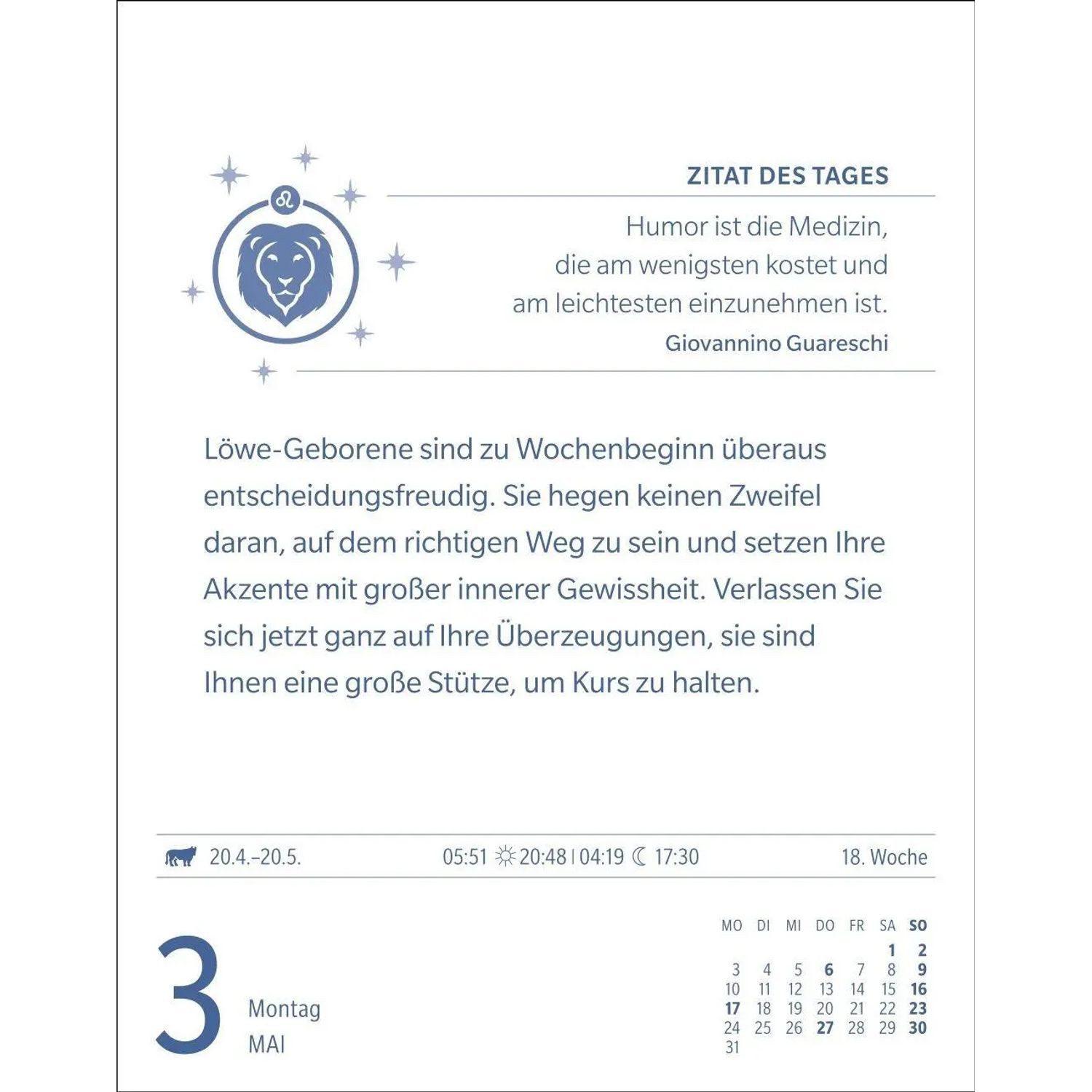 Harenberg Kalender Verlag Abreißkalender Löwe Sternzeichenkalender 2027 - Tagesabreißkalender - Ihr Horoskop...