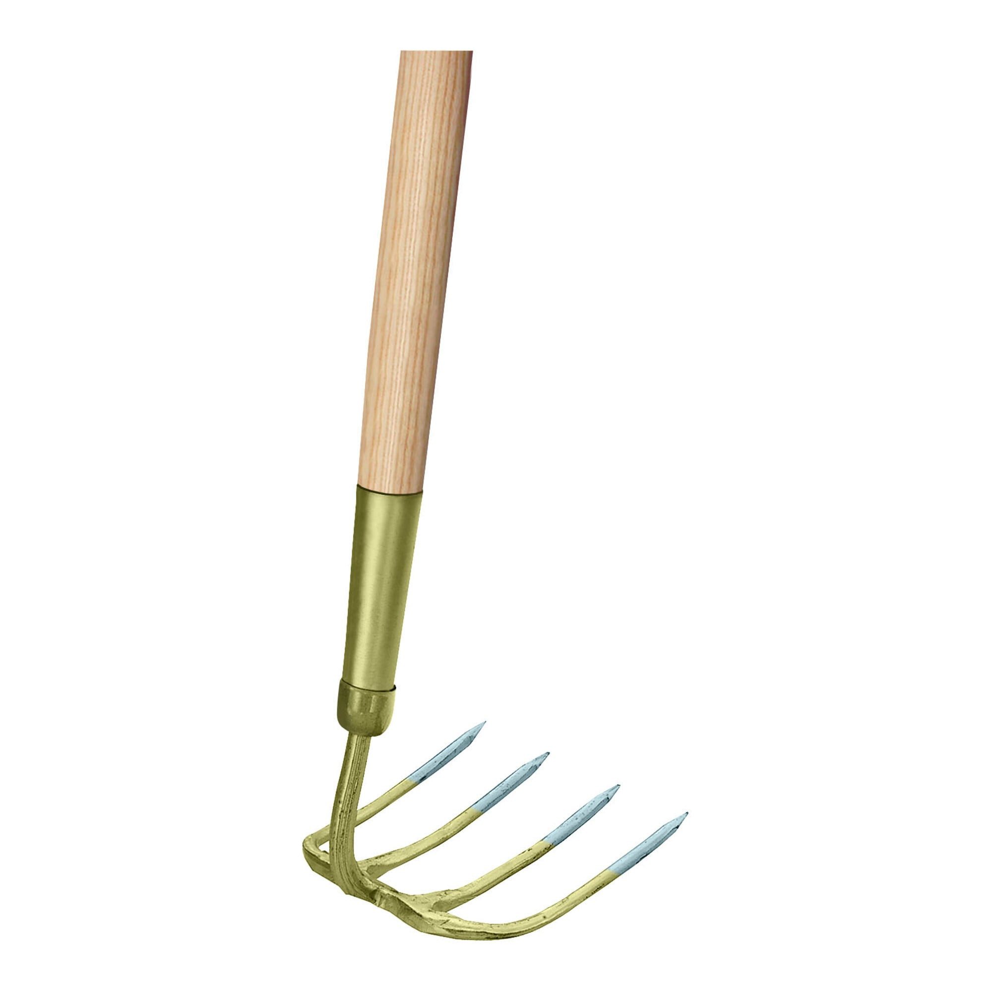 Ideal Gartenhacke Idealspaten Gartenkreiel mit Schwanenhals ovale Zinken 1/2 gold - 1/2