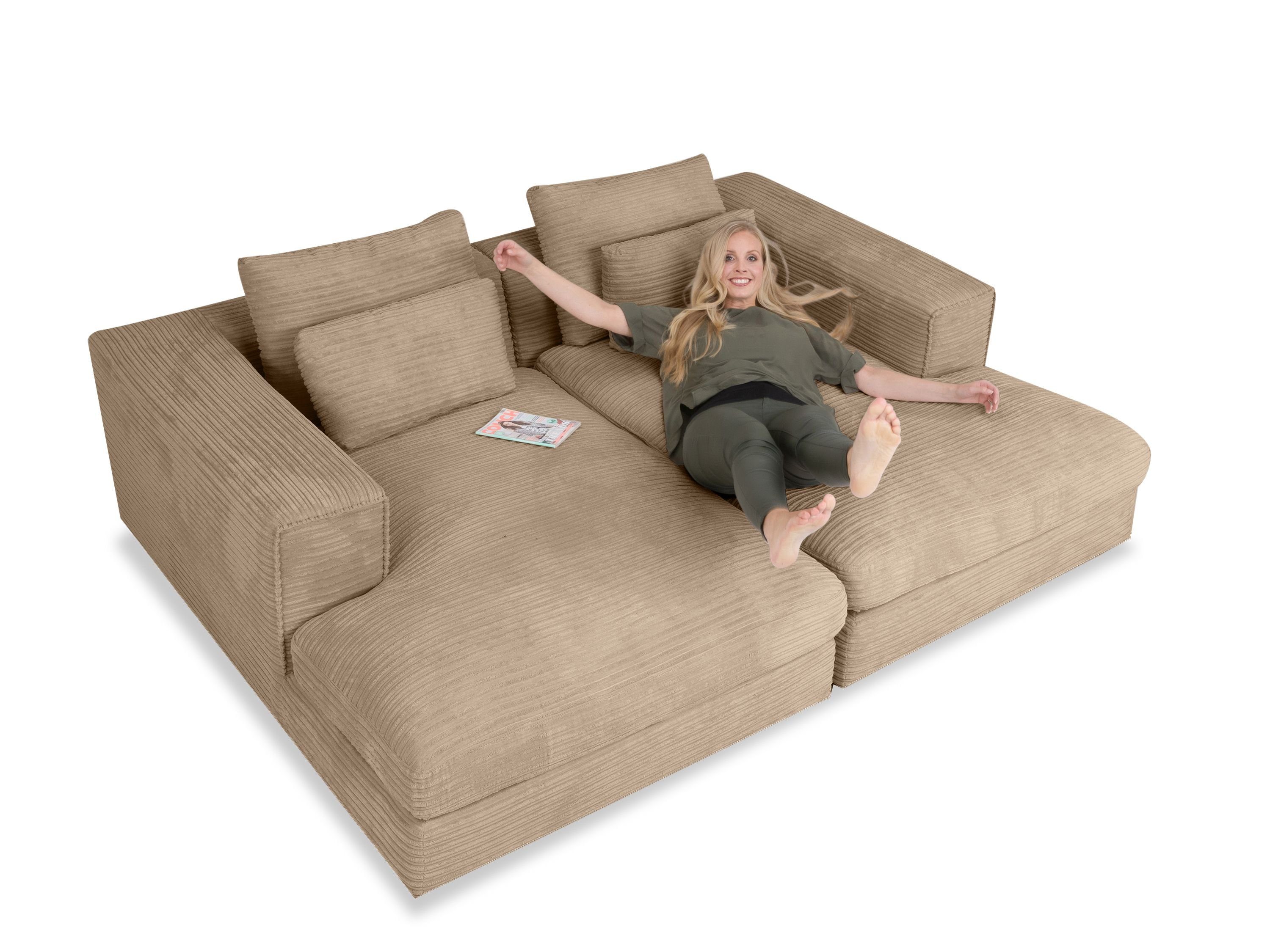 SANSIBAR Living Sofa Megasofa SANSIBAR NORDENHAM BHT 226x84x176 cm beige Bigsofa Couch