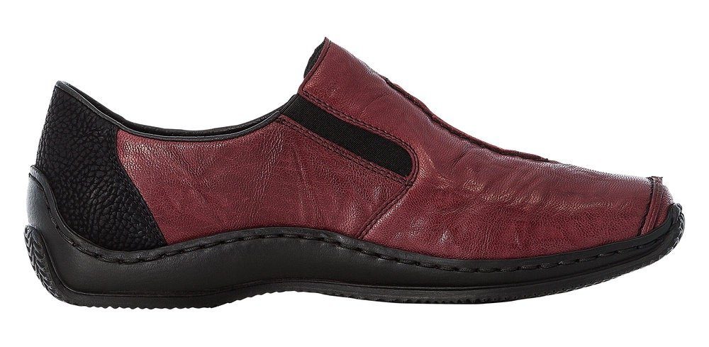 Rieker Slipper Freizeitschuh, Komfortschuh mit strukturiertem Obermaterial