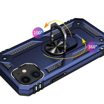 CoolGadget Handyhülle Blau als 2in1 Schutz Cover Set für das Apple iPhone 11 6,1 Zoll, 2x 9H Glas Display Schutz Folie + 1x TPU Case Hülle für iPhone 11