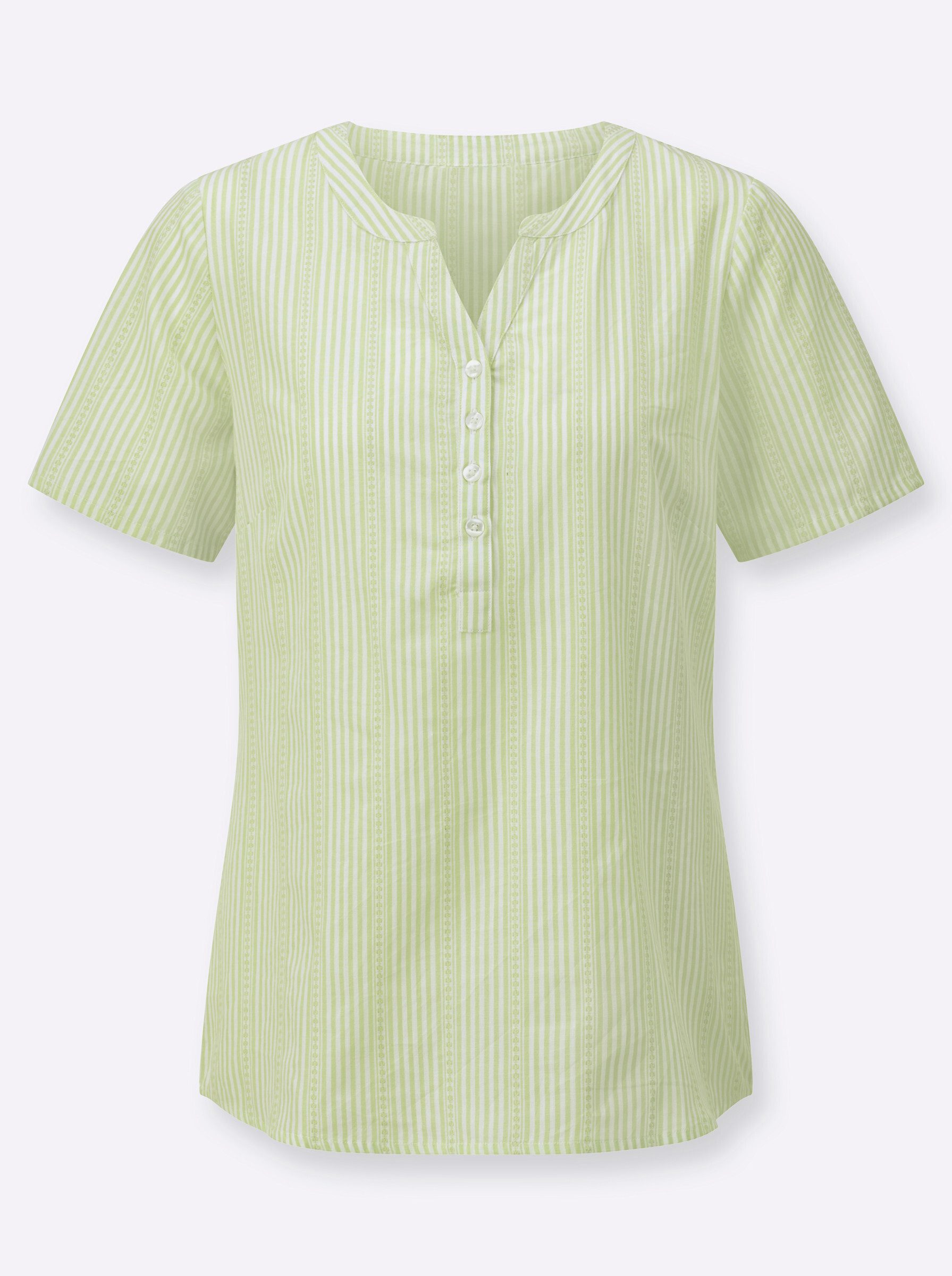Witt Klassische Bluse Streifenbluse Kurzarm