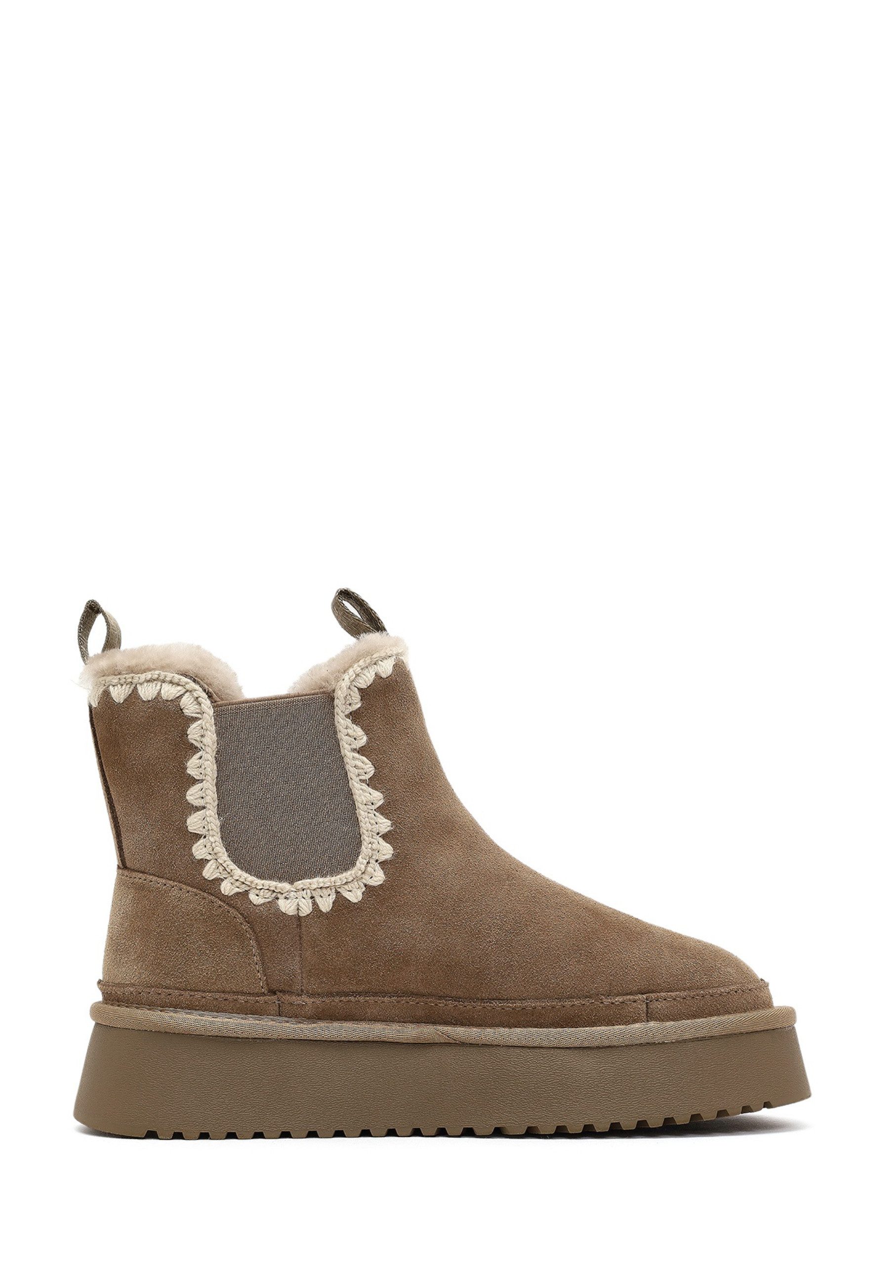 Derimod Teddy-Stiefel aus Veloursleder Ankleboots