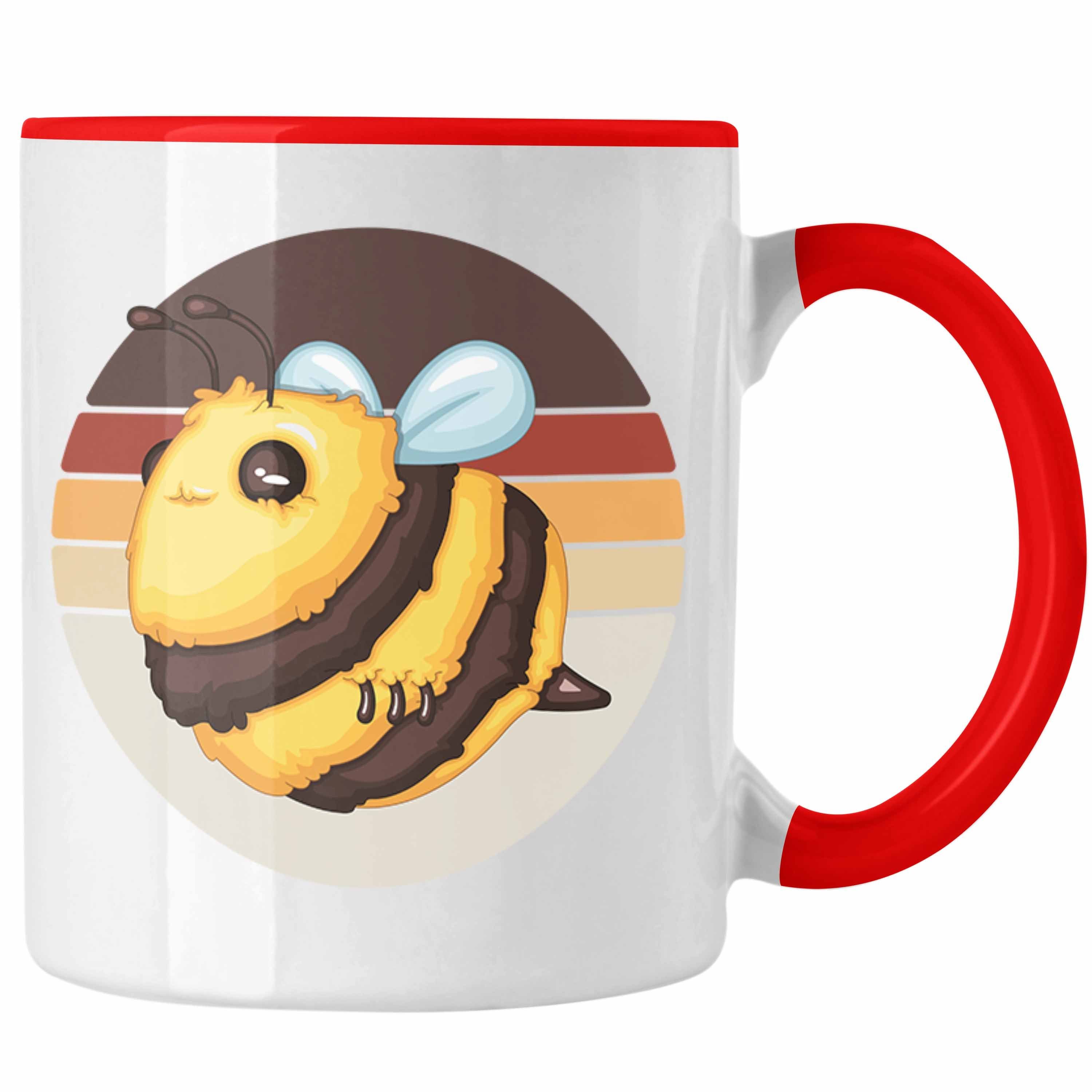 Bienen Geschenk Tasse Rot Tasse Hummel Züchter Imker Geschenkidee Grafik Trendation