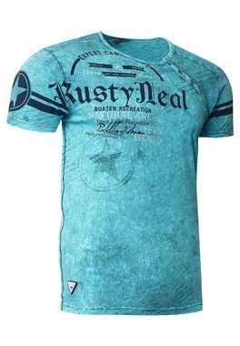 Rusty Neal T-Shirt mit coolem Logo-Print