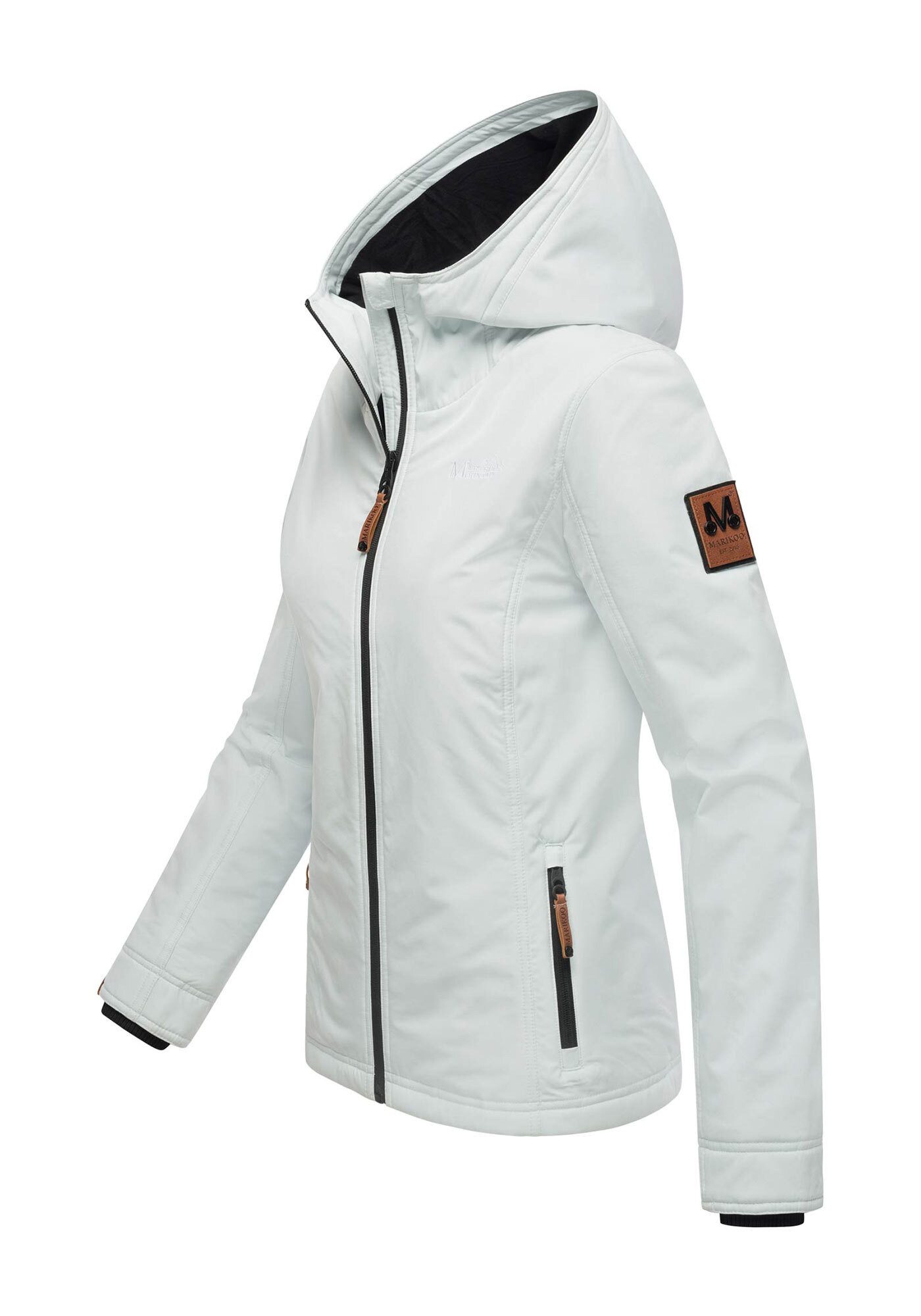 Marikoo Outdoorjacke Brombeere Sportliche Übergangsjacke mit Kapuze und schützendem Kragen – Bild 3 von 5