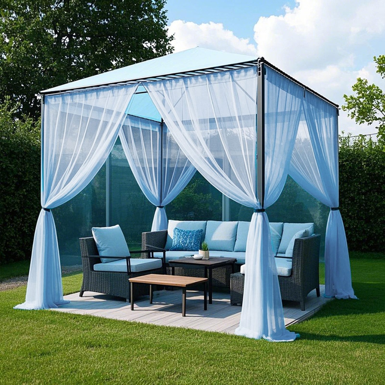 Jibenhome Moskitonetz Outdoor Vorhang,Moskitonetz für Innen günstig online kaufen