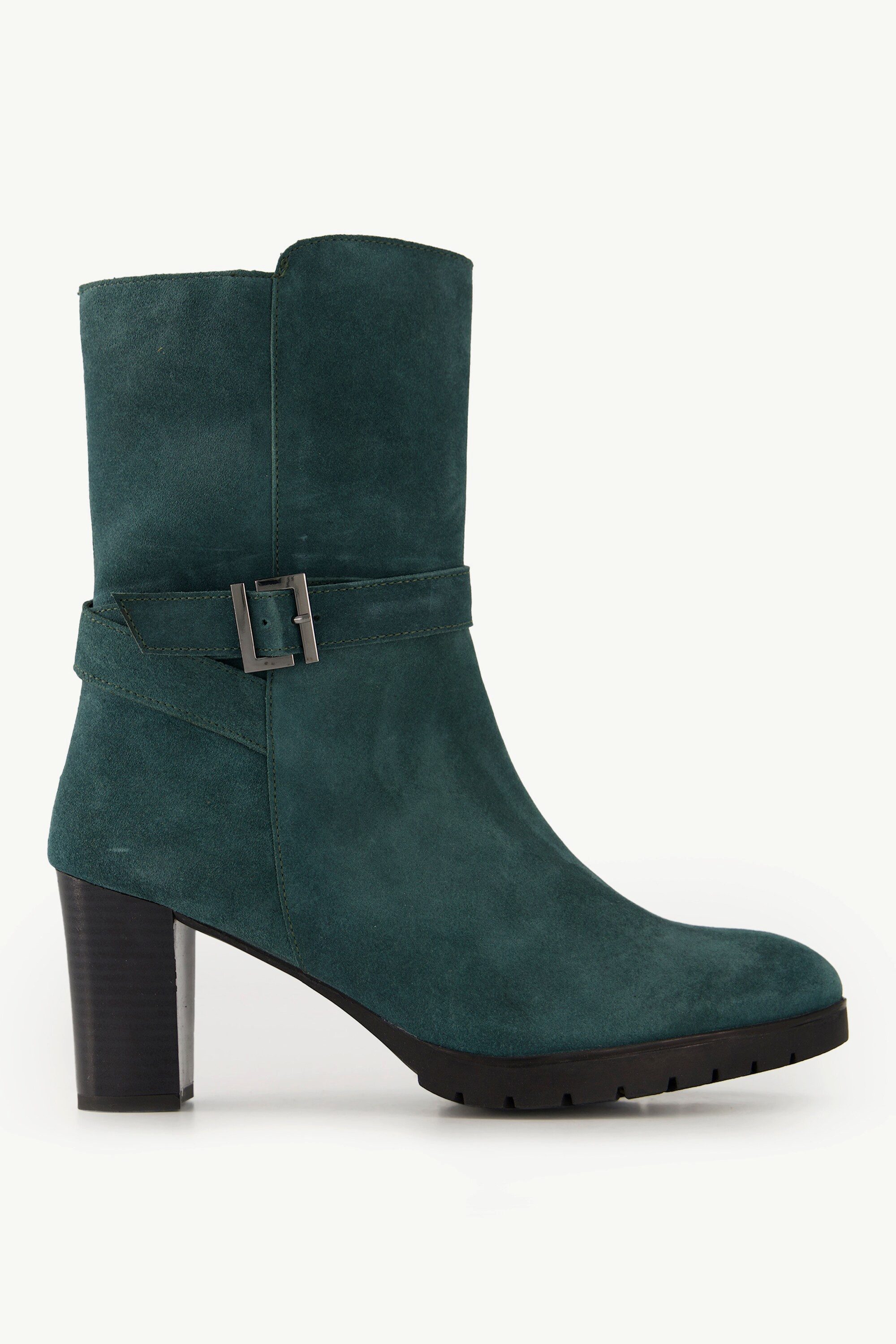 Ulla Popken Leder-Stiefeletten Schnalle Wechselfußbett Weite H Stiefel